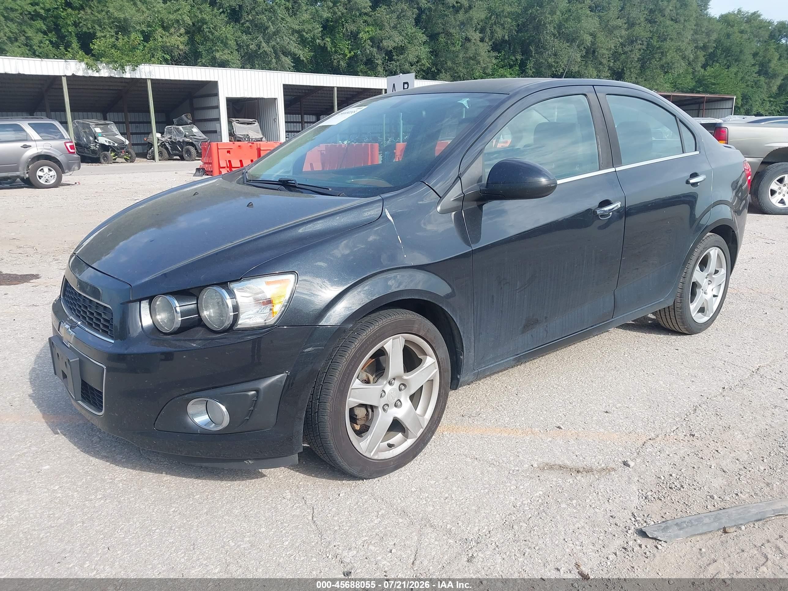 2015 Chevrolet Sonic Ltz Auto Black vin: 1G1JE5SB7F4143877