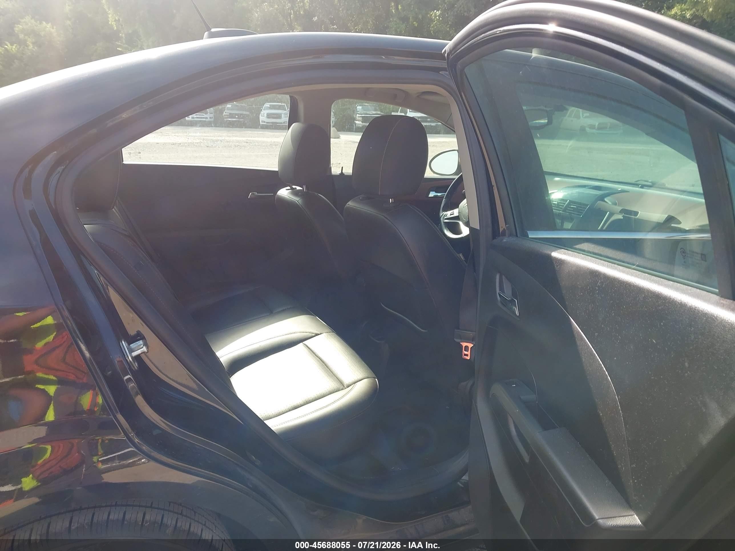 2015 Chevrolet Sonic Ltz Auto Black vin: 1G1JE5SB7F4143877