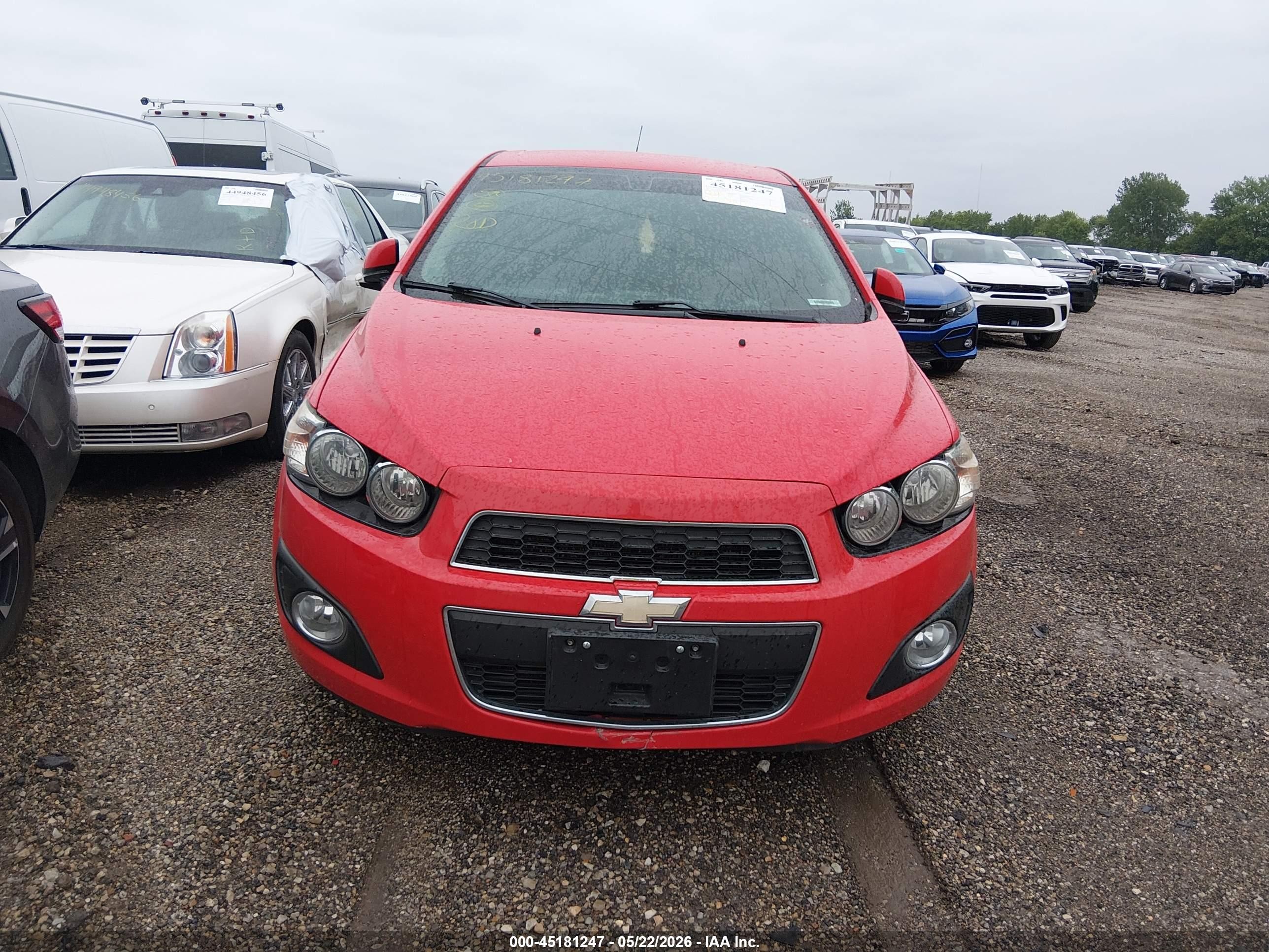 2015 Chevrolet Sonic Ltz Auto Red vin: 1G1JE5SB8F4193753