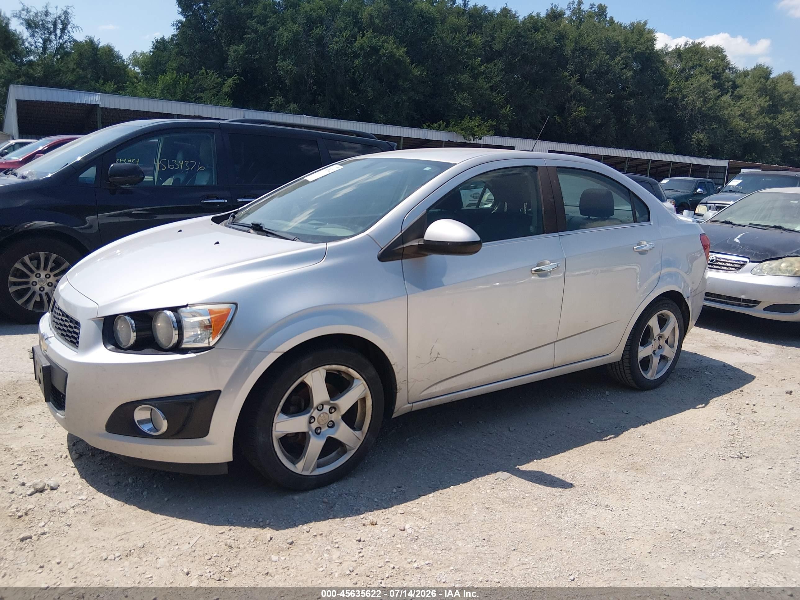 2015 Chevrolet Sonic Ltz Auto Silver vin: 1G1JE5SB8F4208381