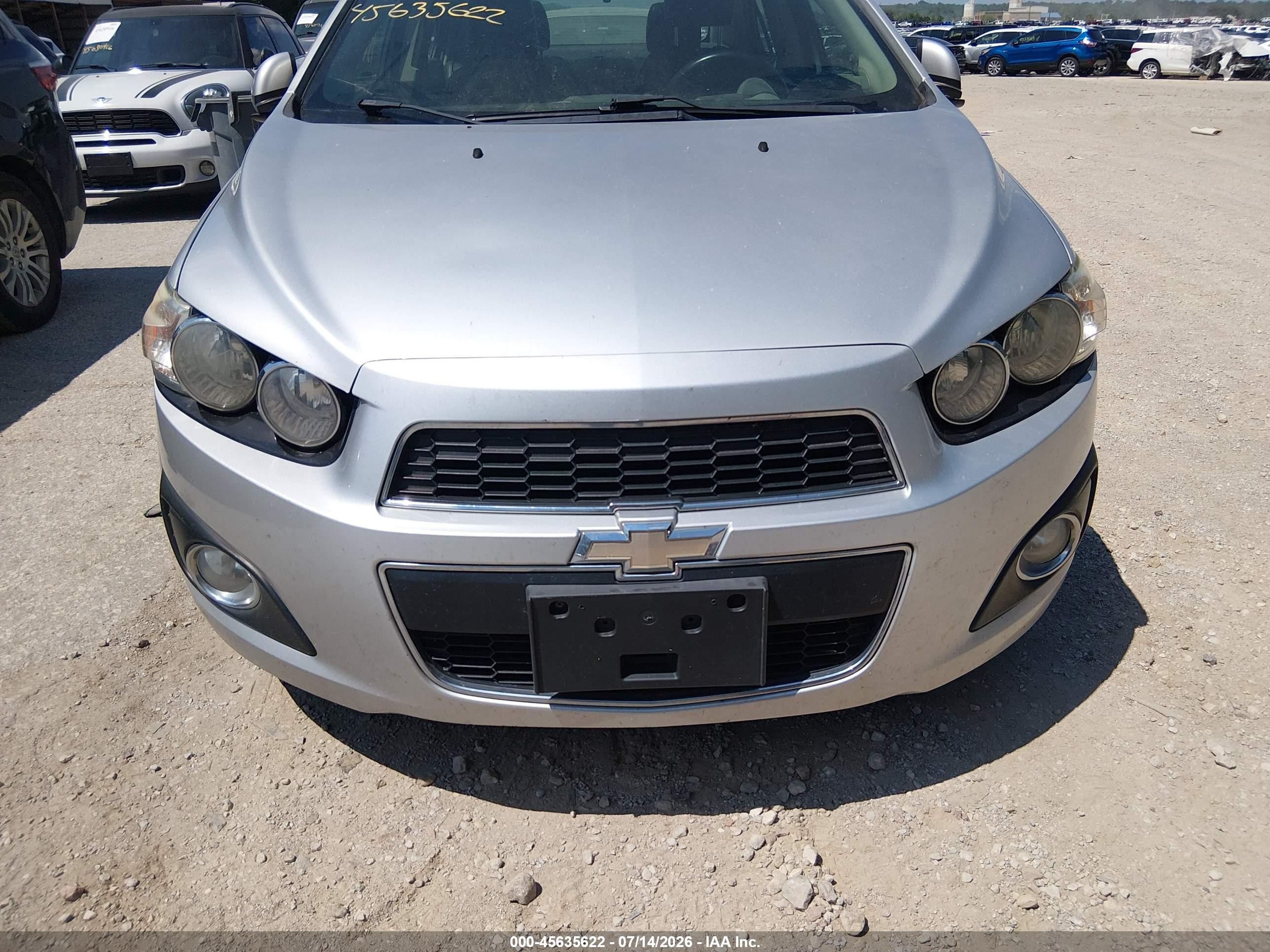 2015 Chevrolet Sonic Ltz Auto Silver vin: 1G1JE5SB8F4208381