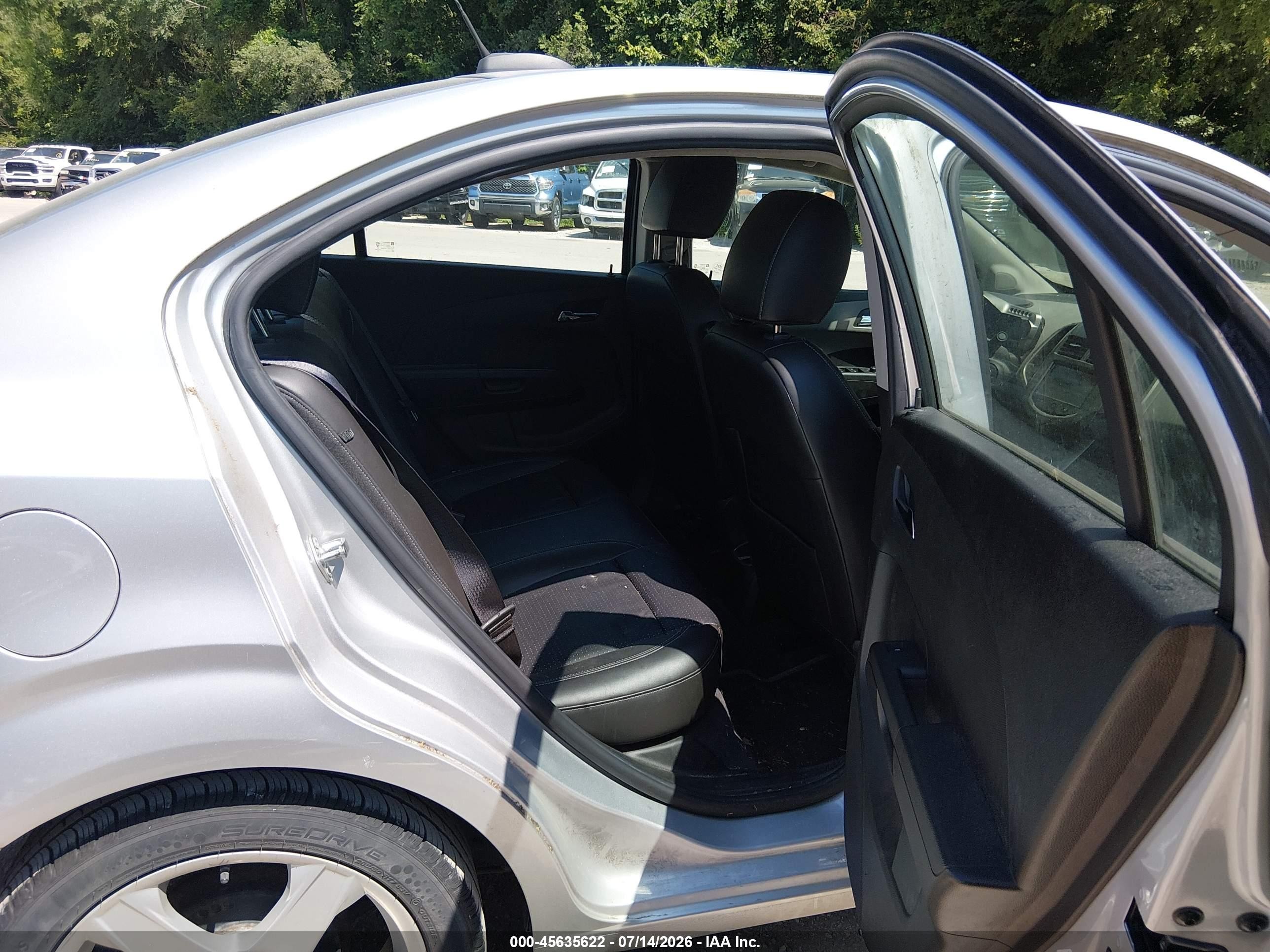 2015 Chevrolet Sonic Ltz Auto Silver vin: 1G1JE5SB8F4208381