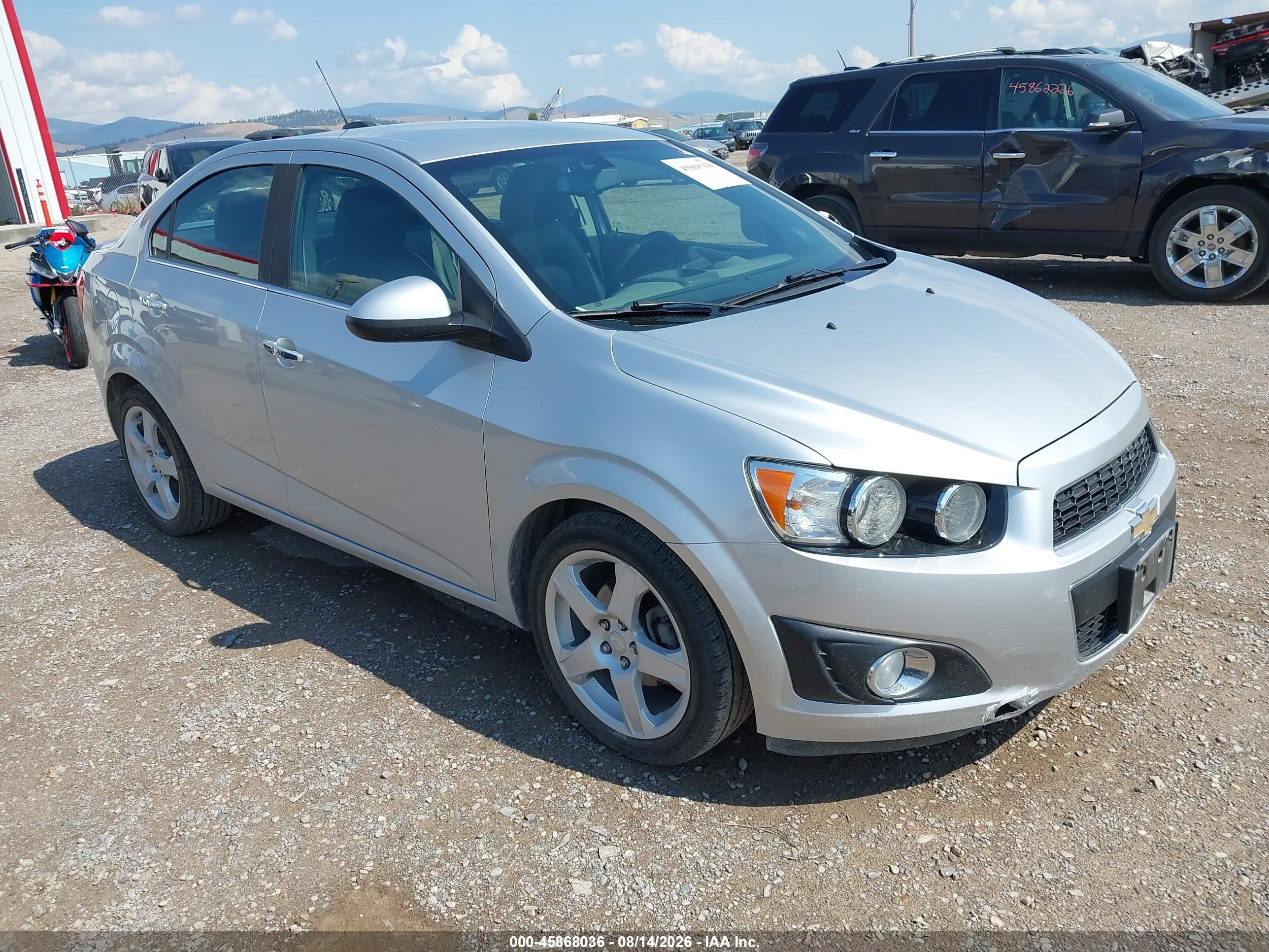 2016 Chevrolet Sonic Ltz Auto Silver vin: 1G1JE5SBXG4144958