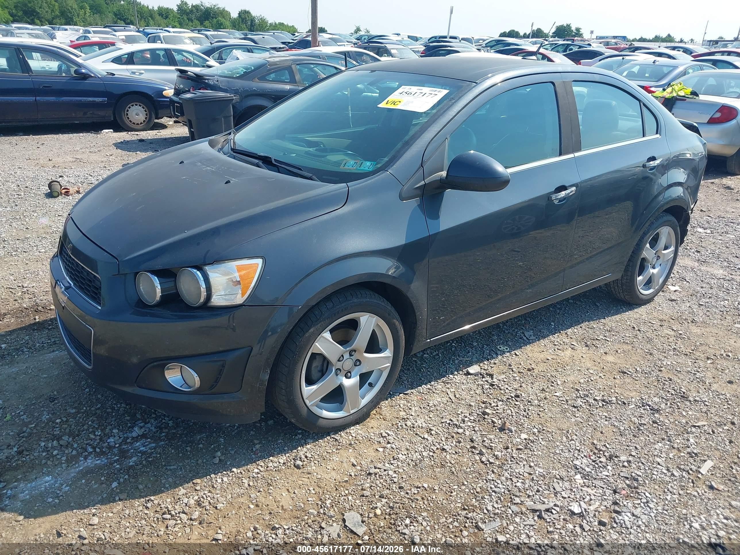 2014 Chevrolet Sonic Ltz Auto Черный vin: 1G1JE5SH1E4115608