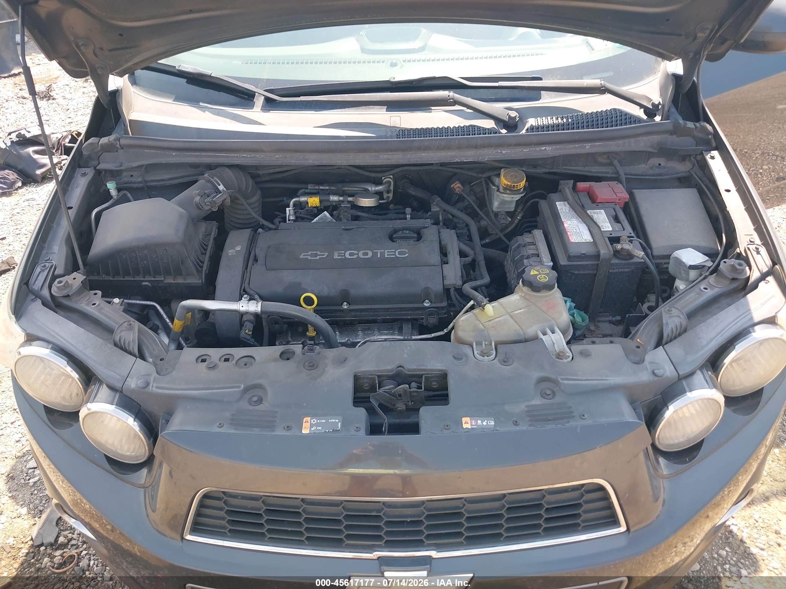 2014 Chevrolet Sonic Ltz Auto Черный vin: 1G1JE5SH1E4115608