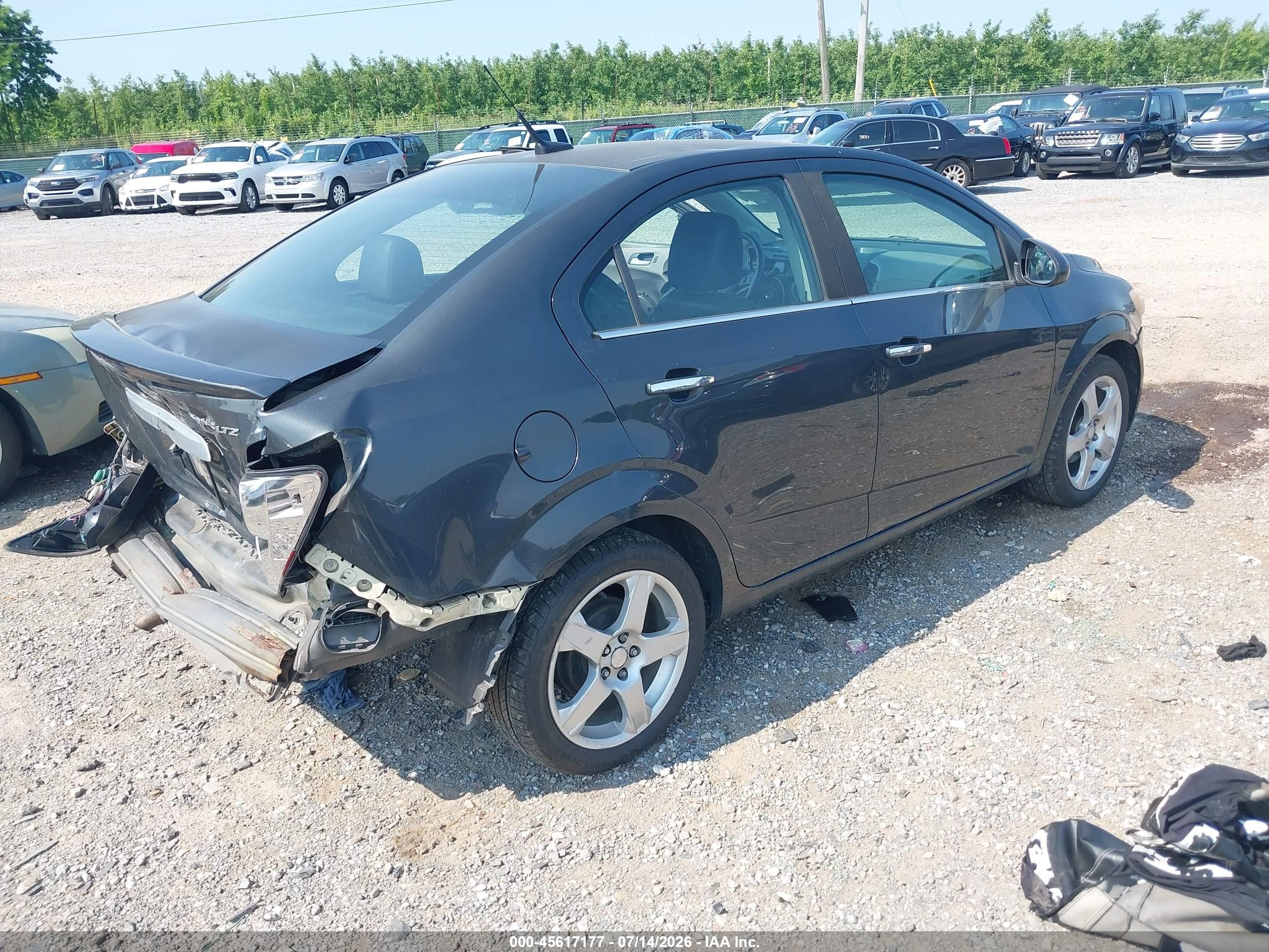 2014 Chevrolet Sonic Ltz Auto Черный vin: 1G1JE5SH1E4115608