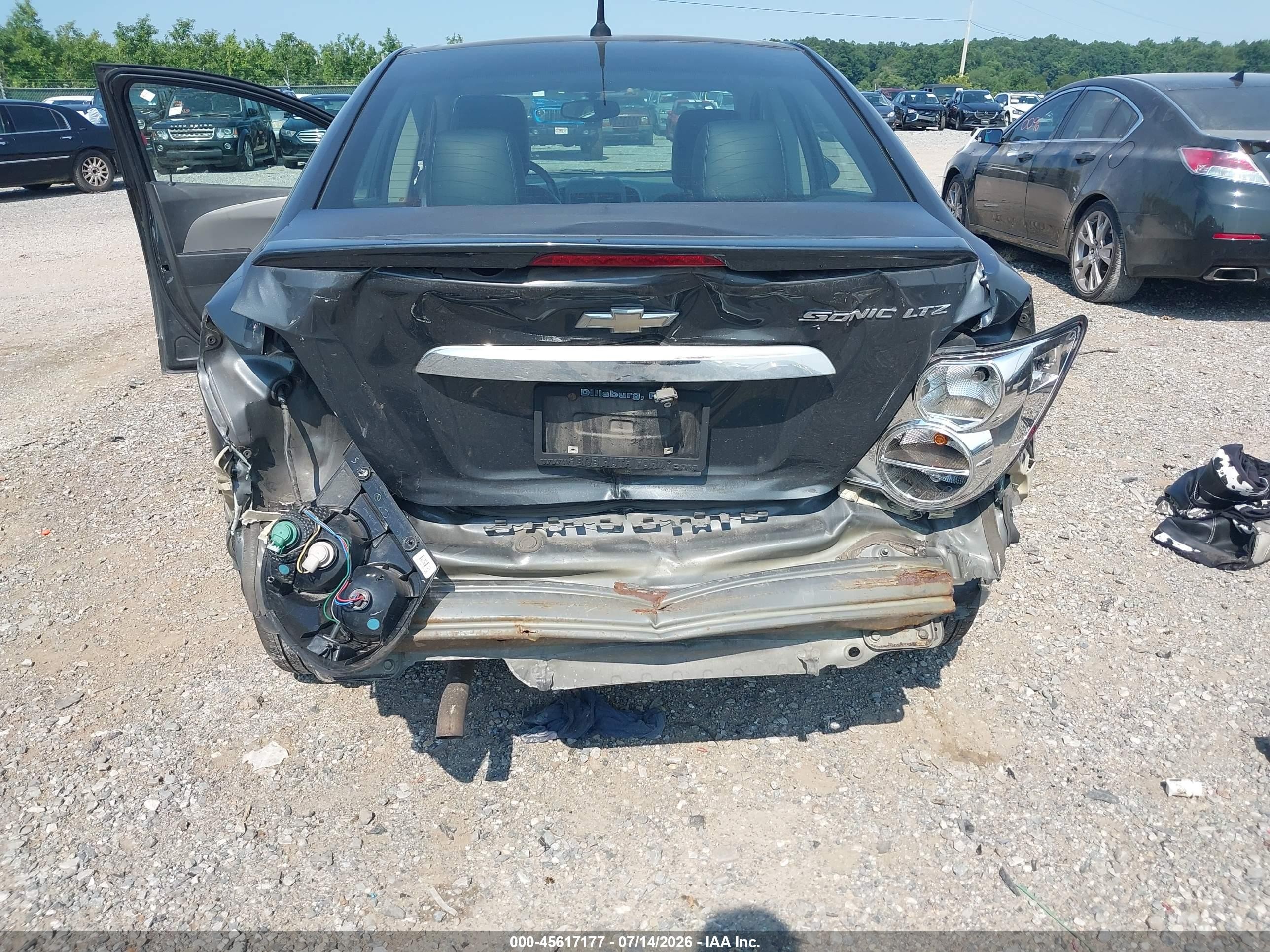 2014 Chevrolet Sonic Ltz Auto Черный vin: 1G1JE5SH1E4115608