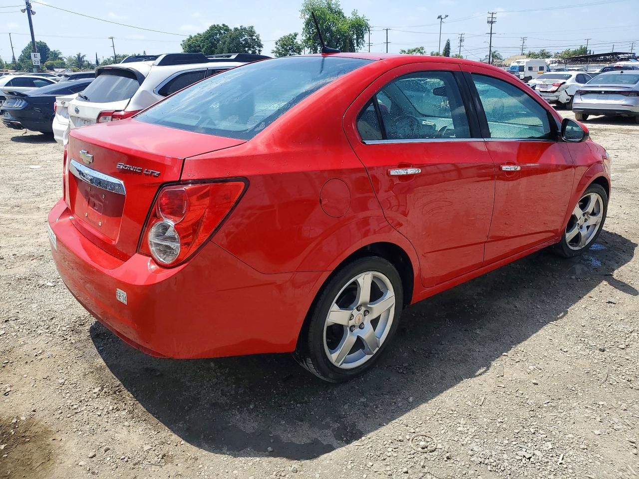 2012 Chevrolet Sonic Ltz Red vin: 1G1JE5SH2C4164703