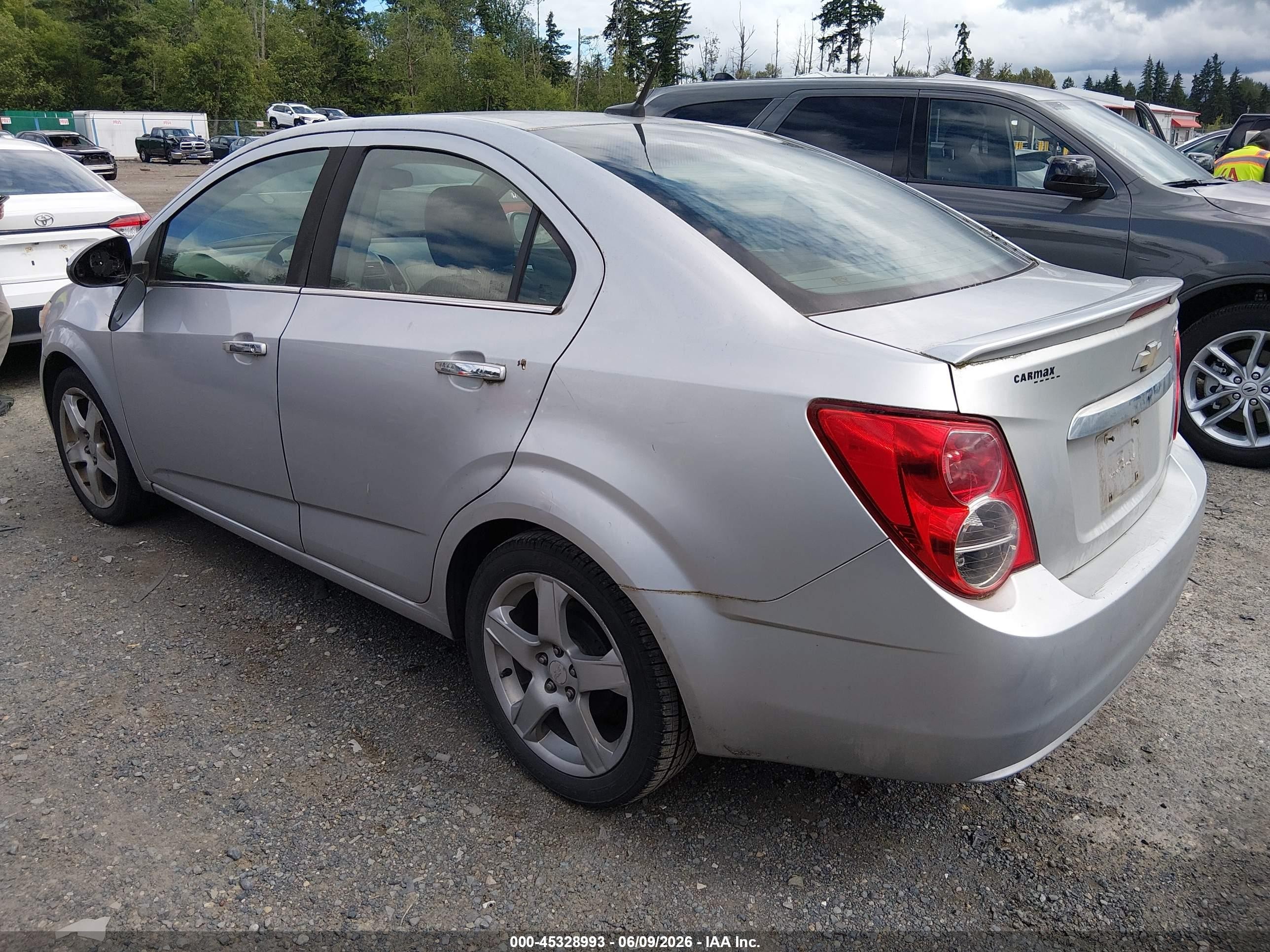 2014 Chevrolet Sonic Ltz Auto Silver vin: 1G1JE5SH3E4118929