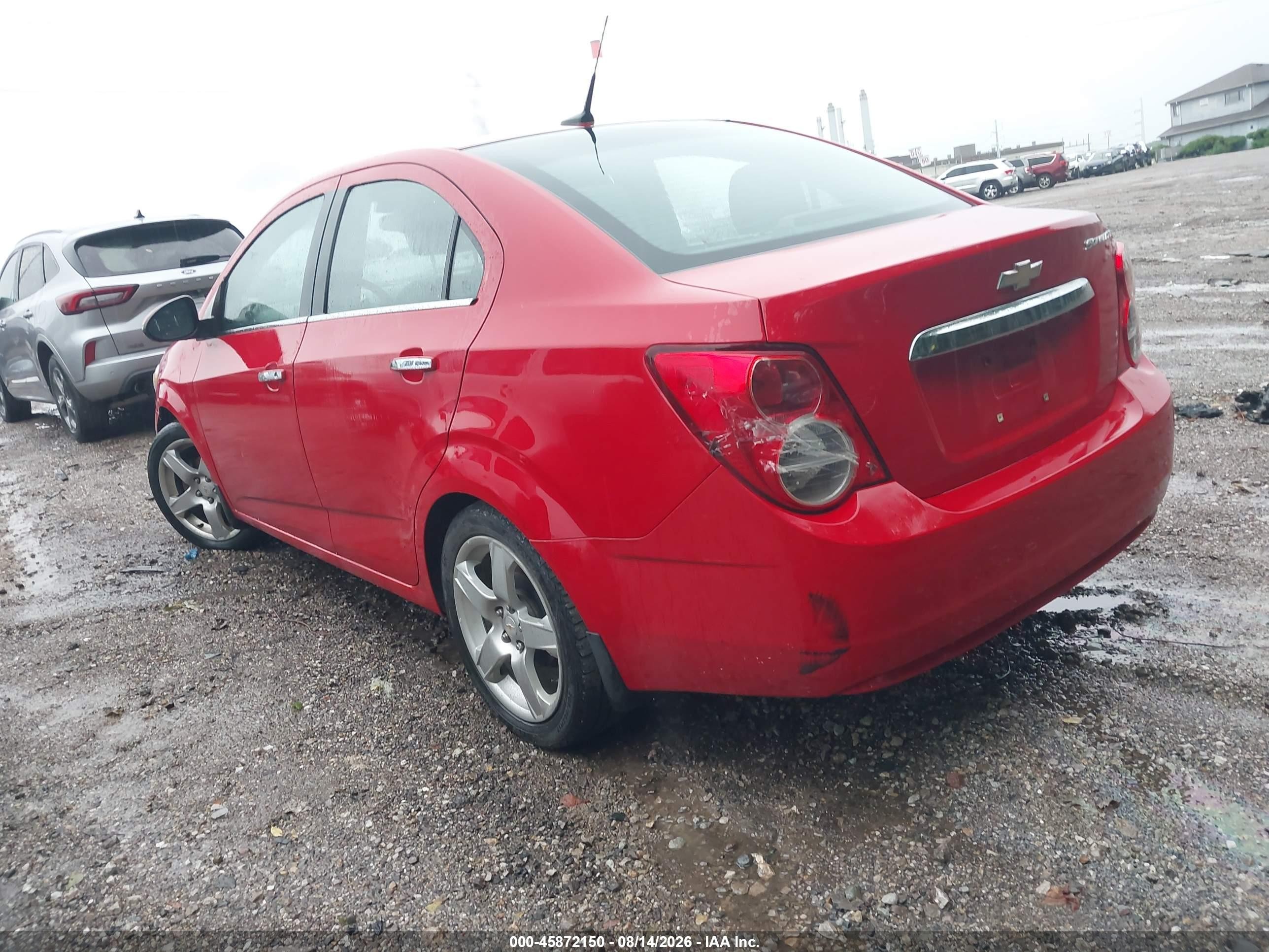 2012 Chevrolet Sonic 2lz Красный vin: 1G1JE5SH4C4148051