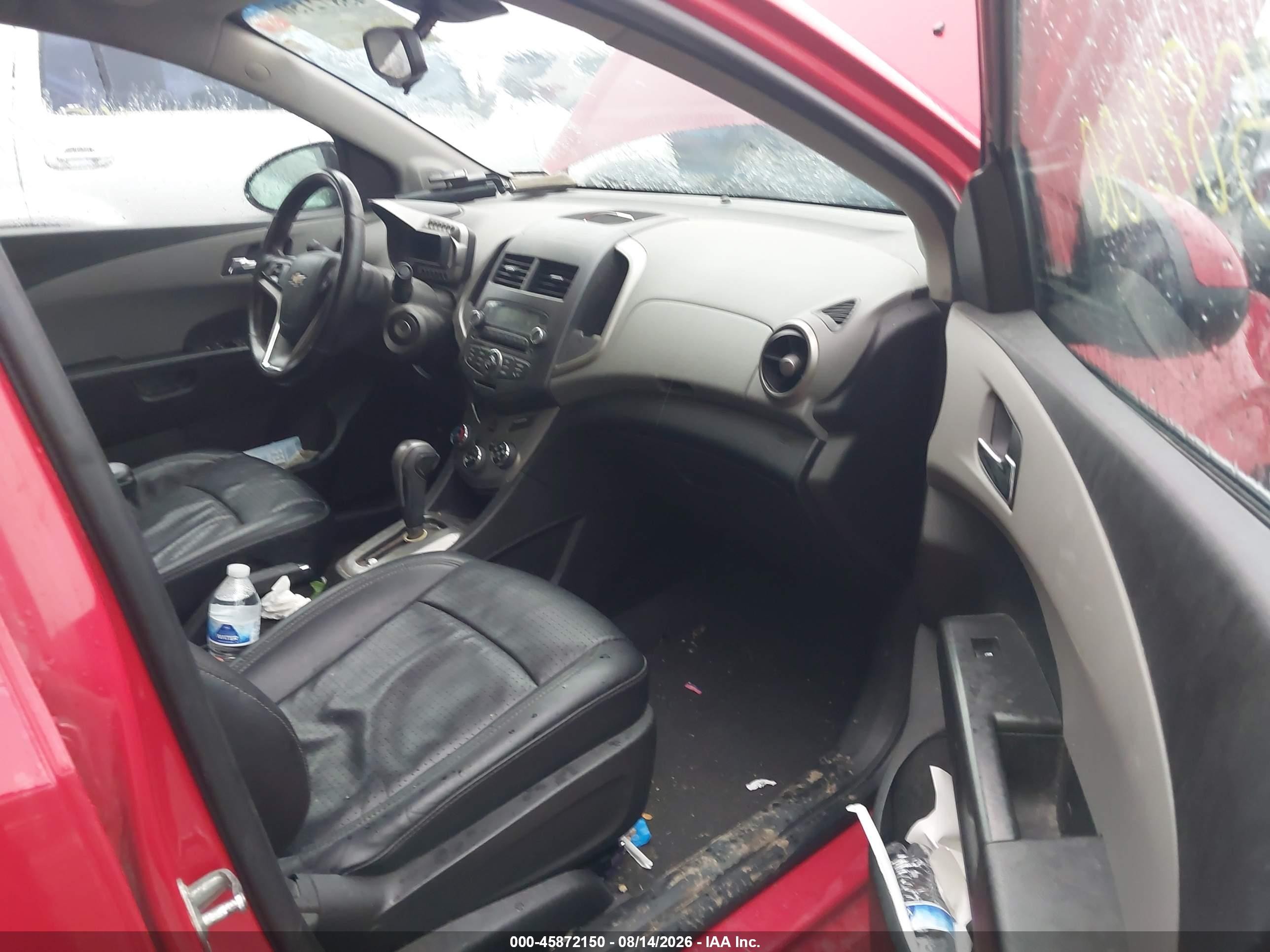 2012 Chevrolet Sonic 2lz Красный vin: 1G1JE5SH4C4148051