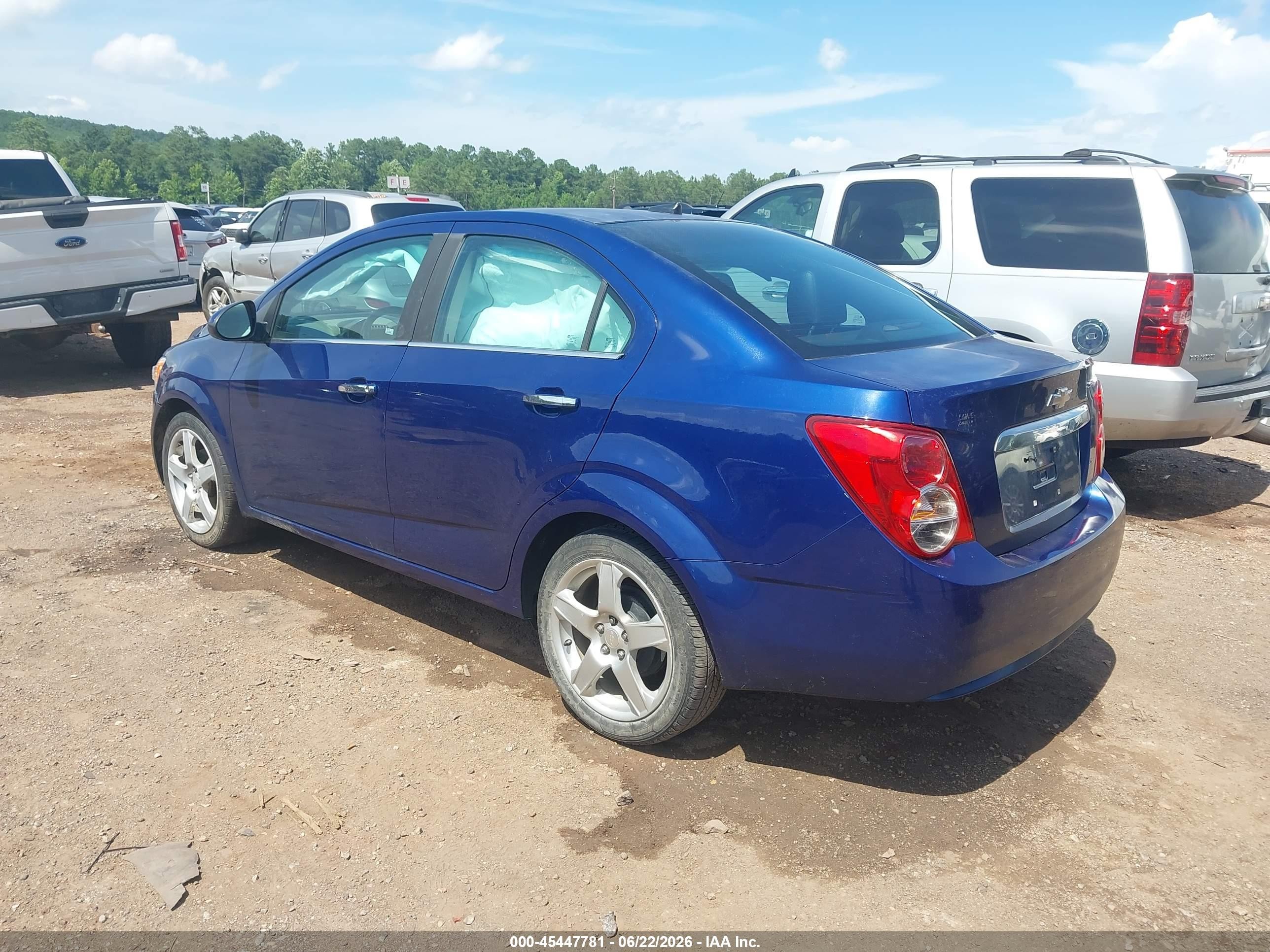 2012 Chevrolet Sonic 2lz Blue vin: 1G1JE5SH4C4224240