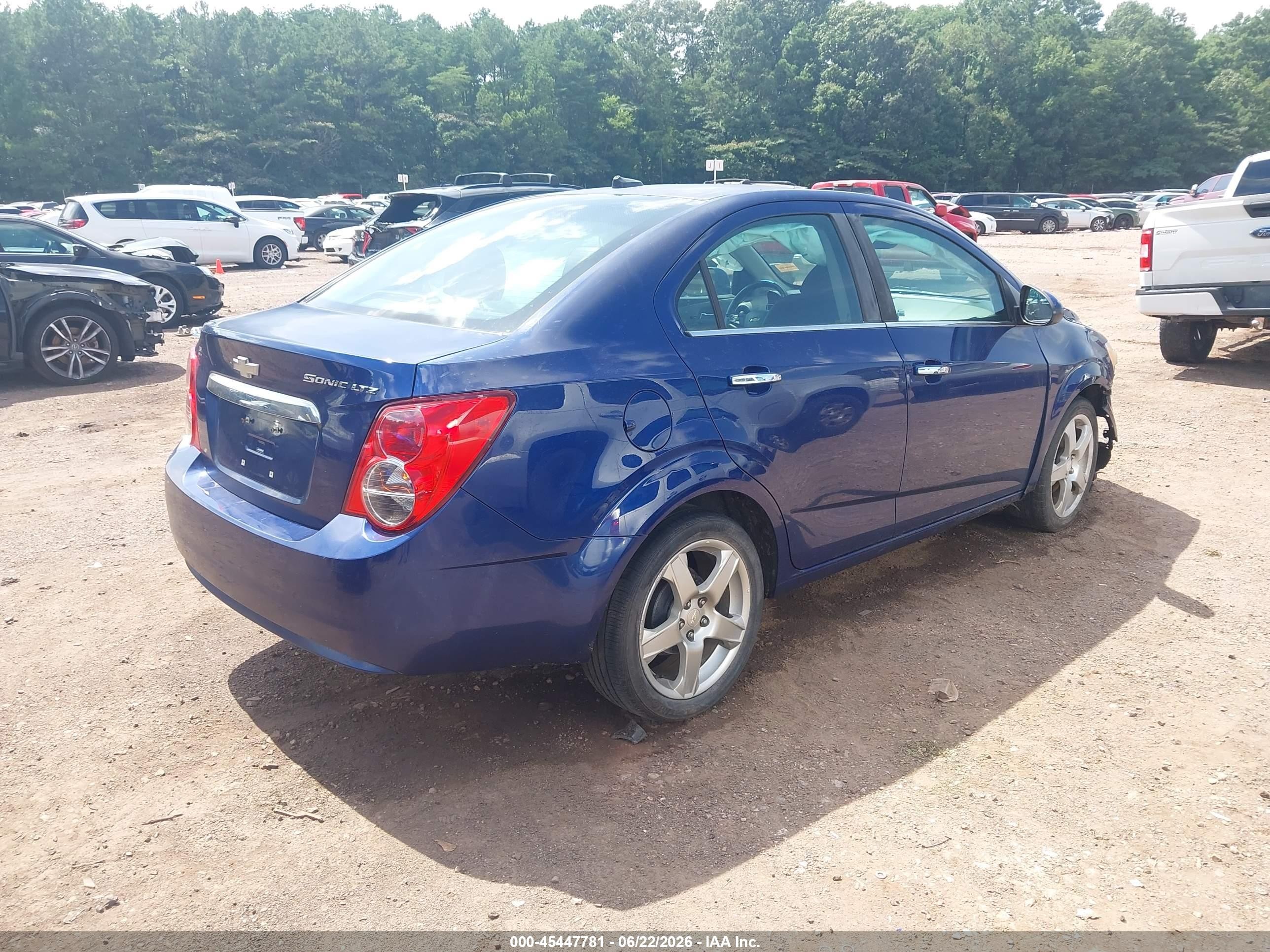 2012 Chevrolet Sonic 2lz Blue vin: 1G1JE5SH4C4224240
