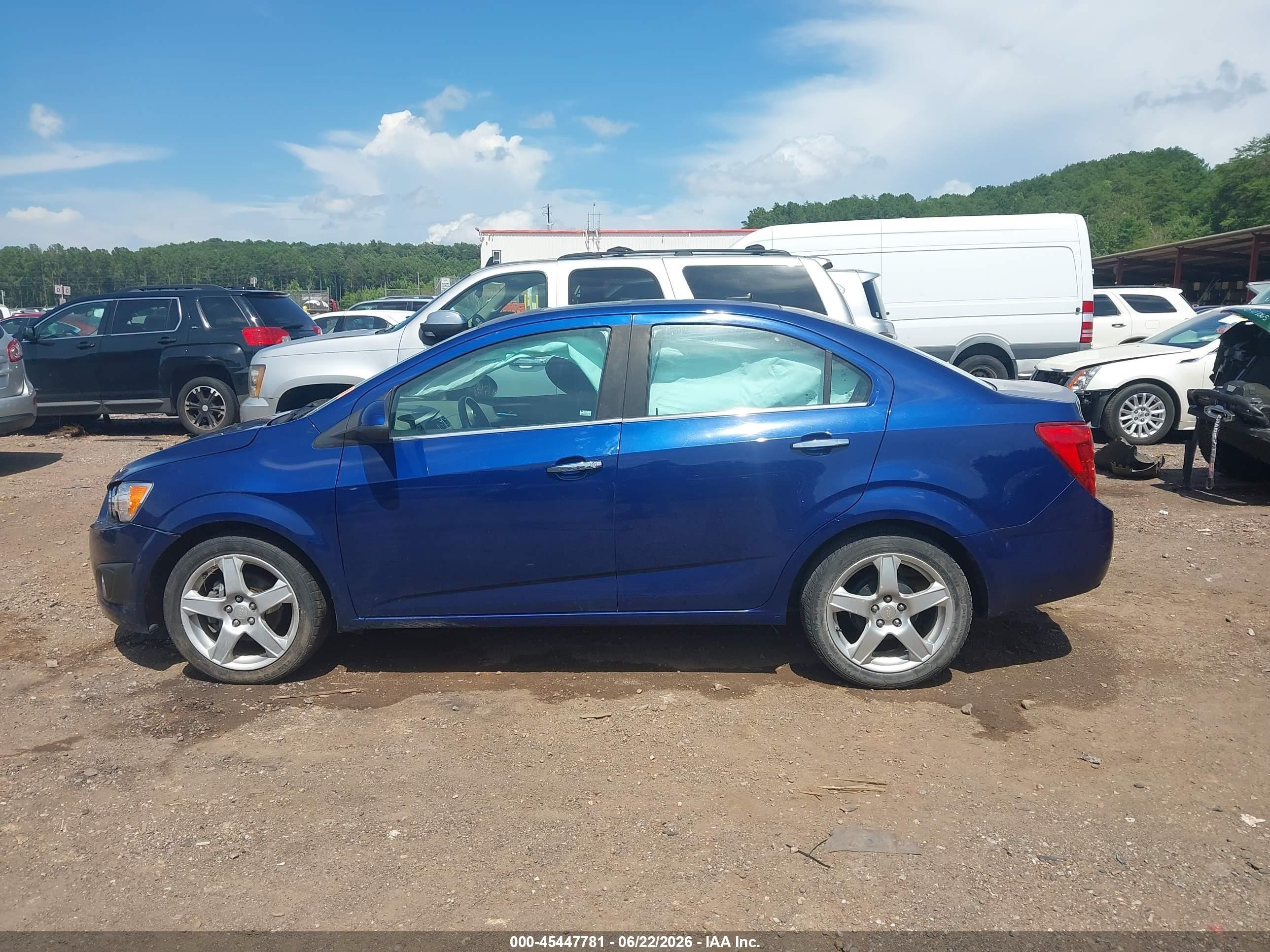 2012 Chevrolet Sonic 2lz Blue vin: 1G1JE5SH4C4224240
