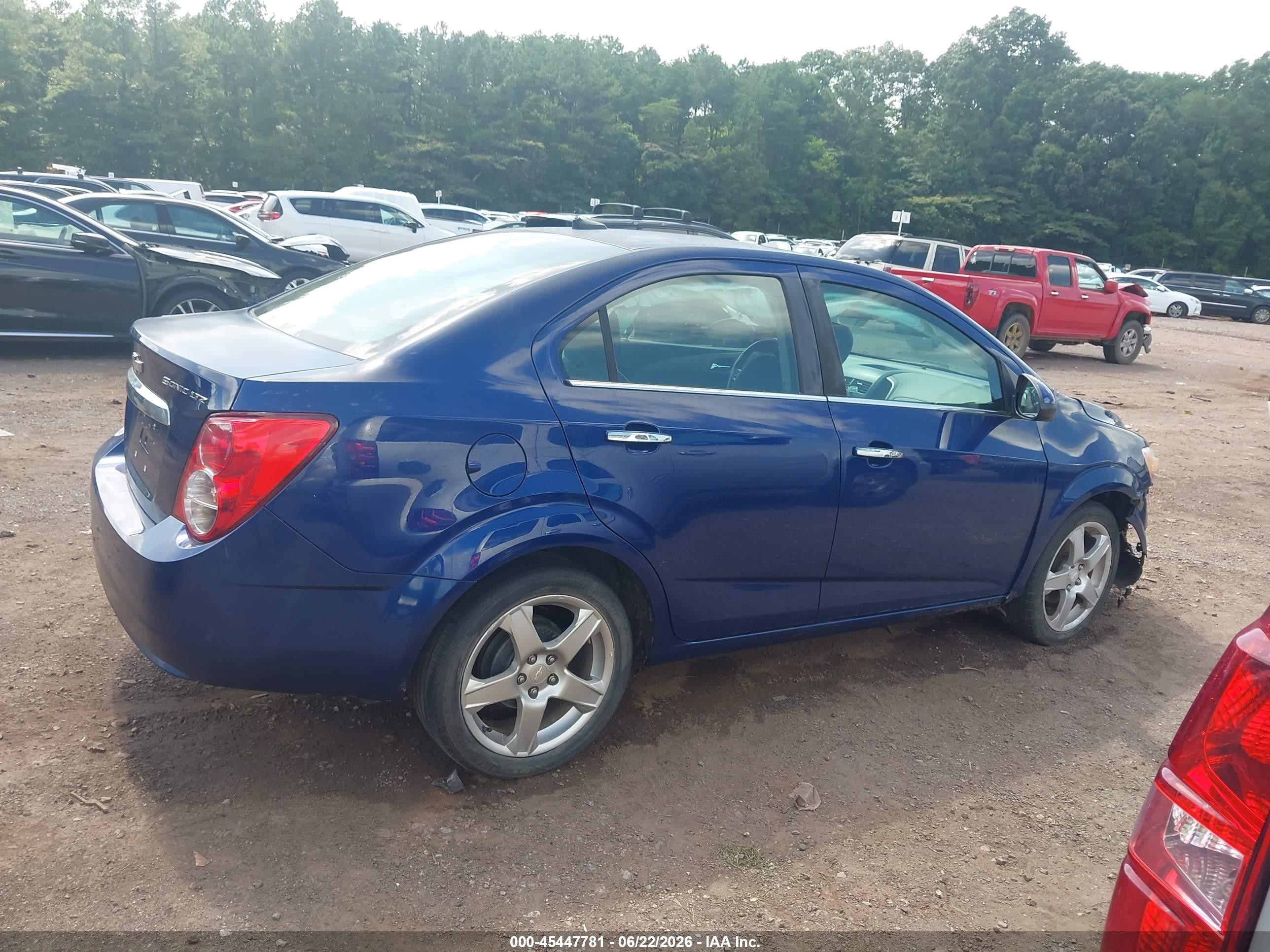 2012 Chevrolet Sonic 2lz Blue vin: 1G1JE5SH4C4224240
