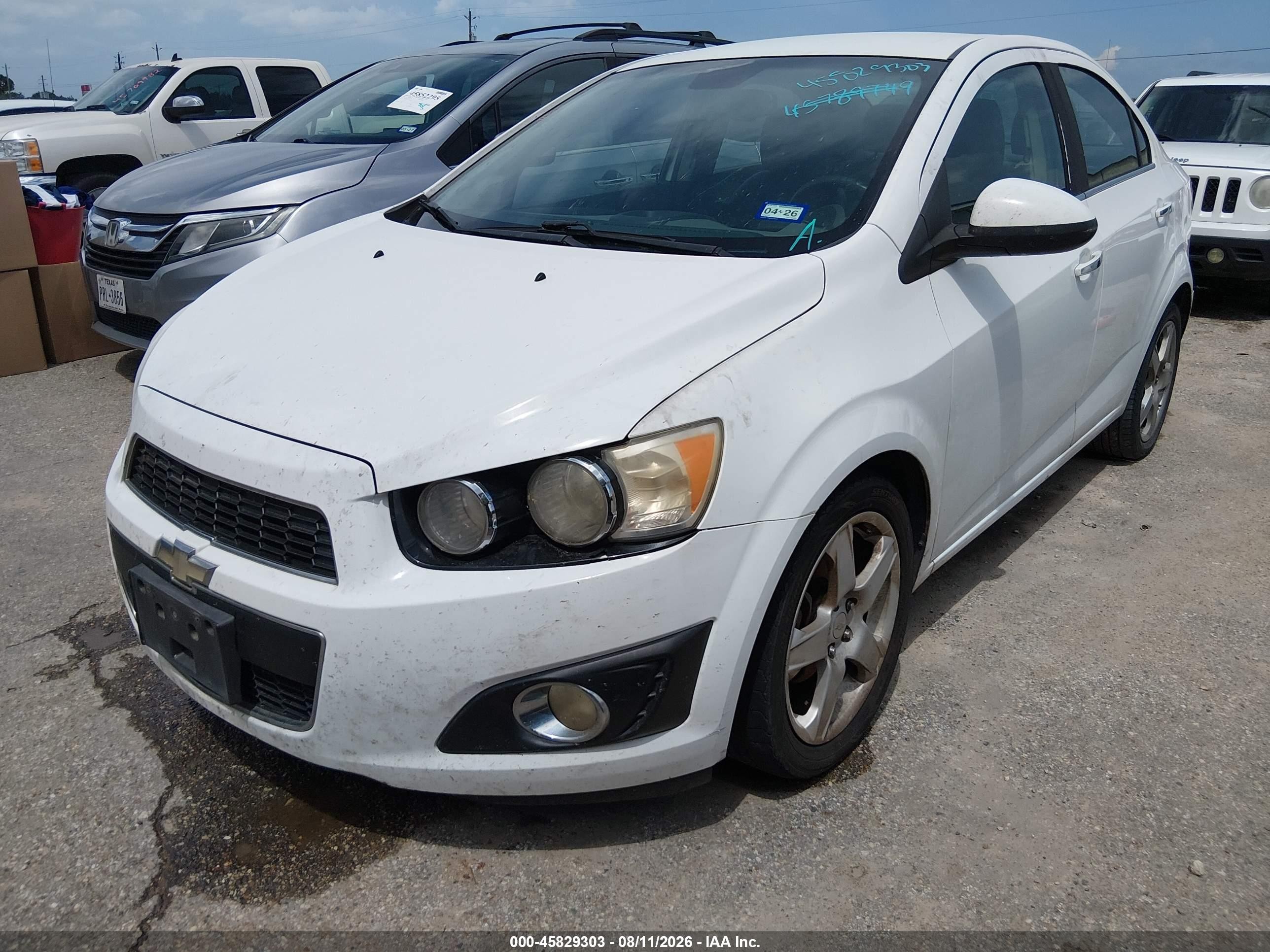 2013 Chevrolet Sonic Ltz Auto White vin: 1G1JE5SH4D4175400