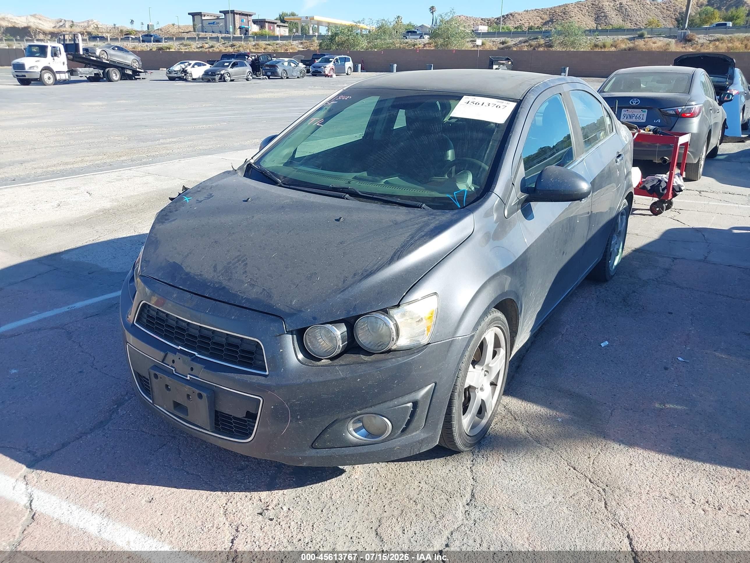 2013 Chevrolet Sonic Ltz Auto Gray vin: 1G1JE5SH5D4203561