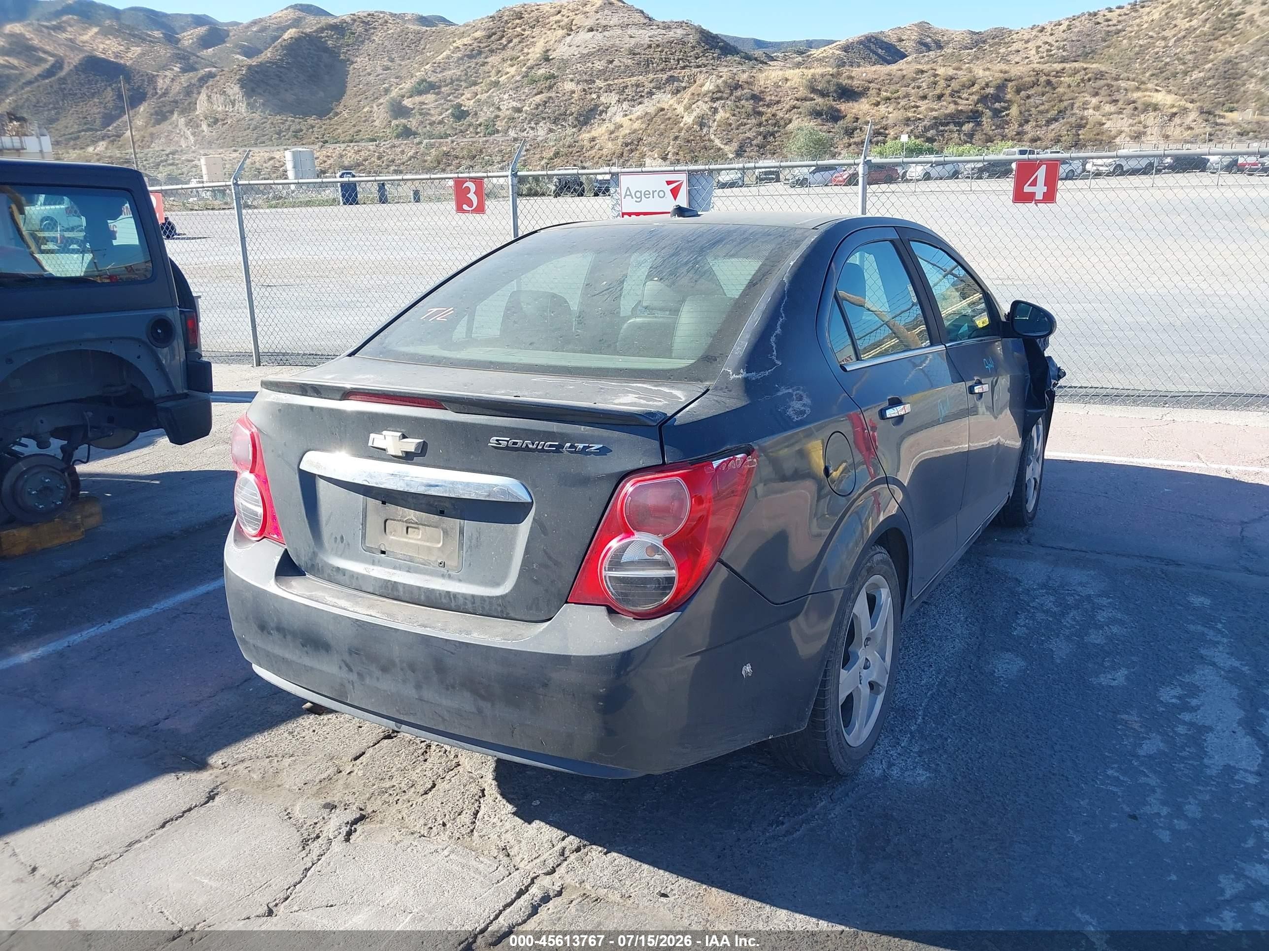 2013 Chevrolet Sonic Ltz Auto Gray vin: 1G1JE5SH5D4203561