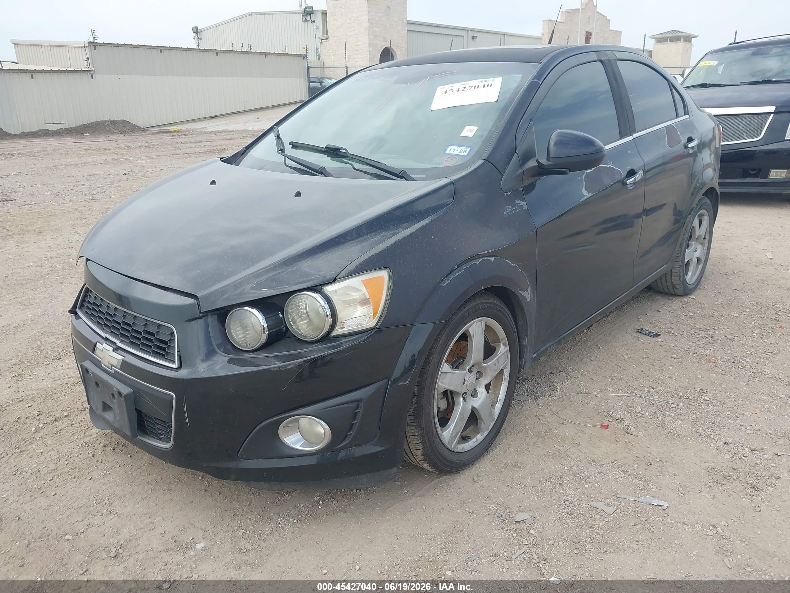 2014 Chevrolet Sonic Ltz Auto Black vin: 1G1JE5SH6E4184584