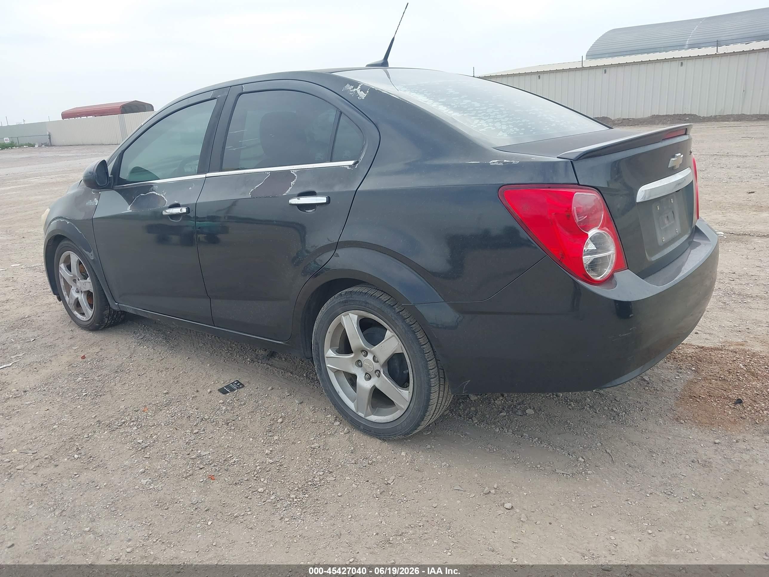 2014 Chevrolet Sonic Ltz Auto Black vin: 1G1JE5SH6E4184584