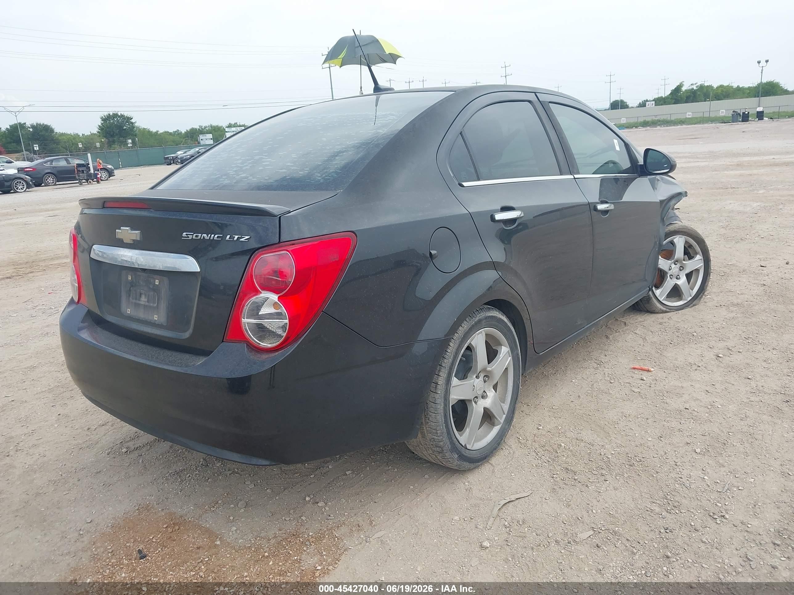 2014 Chevrolet Sonic Ltz Auto Black vin: 1G1JE5SH6E4184584