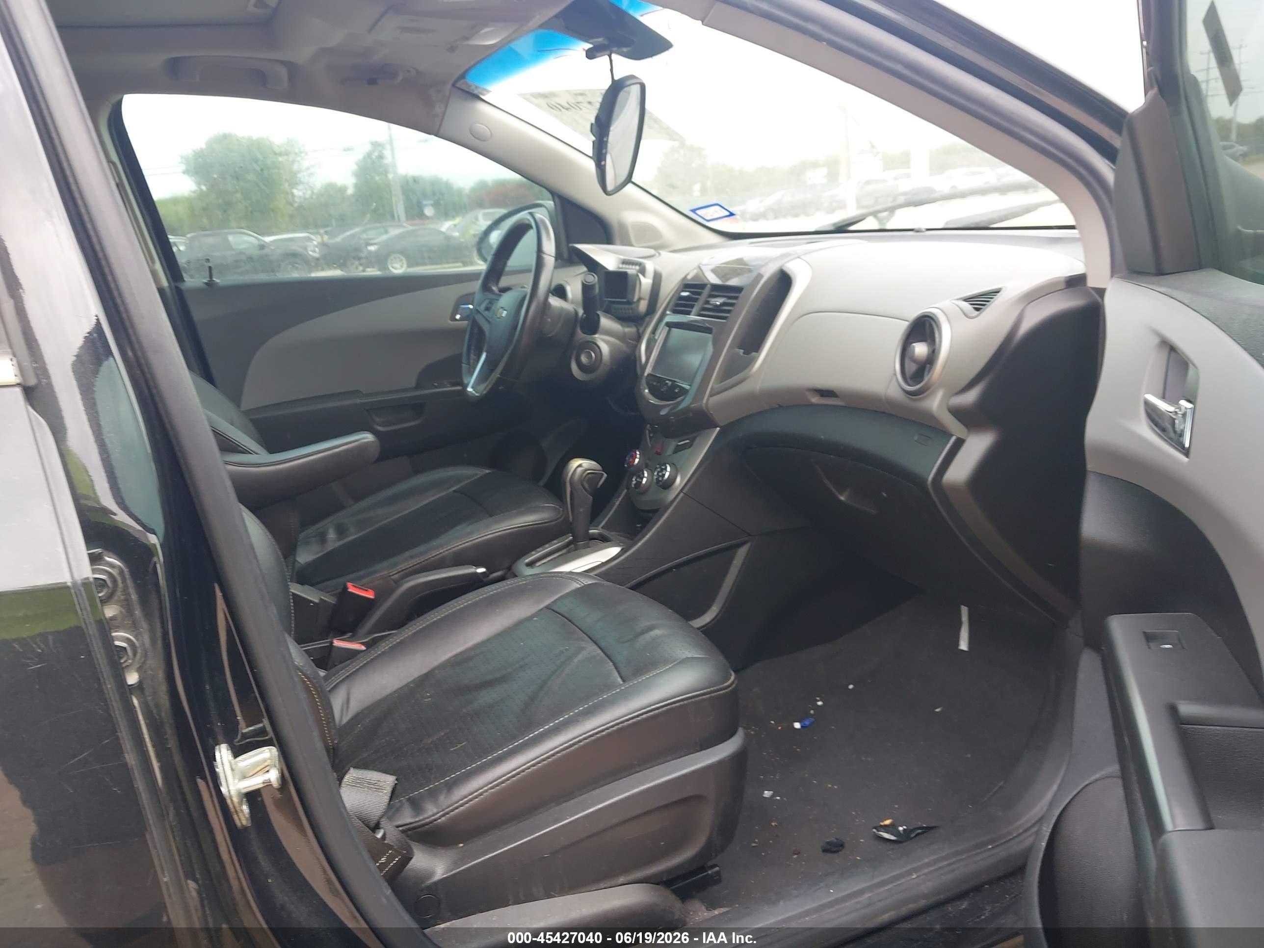 2014 Chevrolet Sonic Ltz Auto Black vin: 1G1JE5SH6E4184584