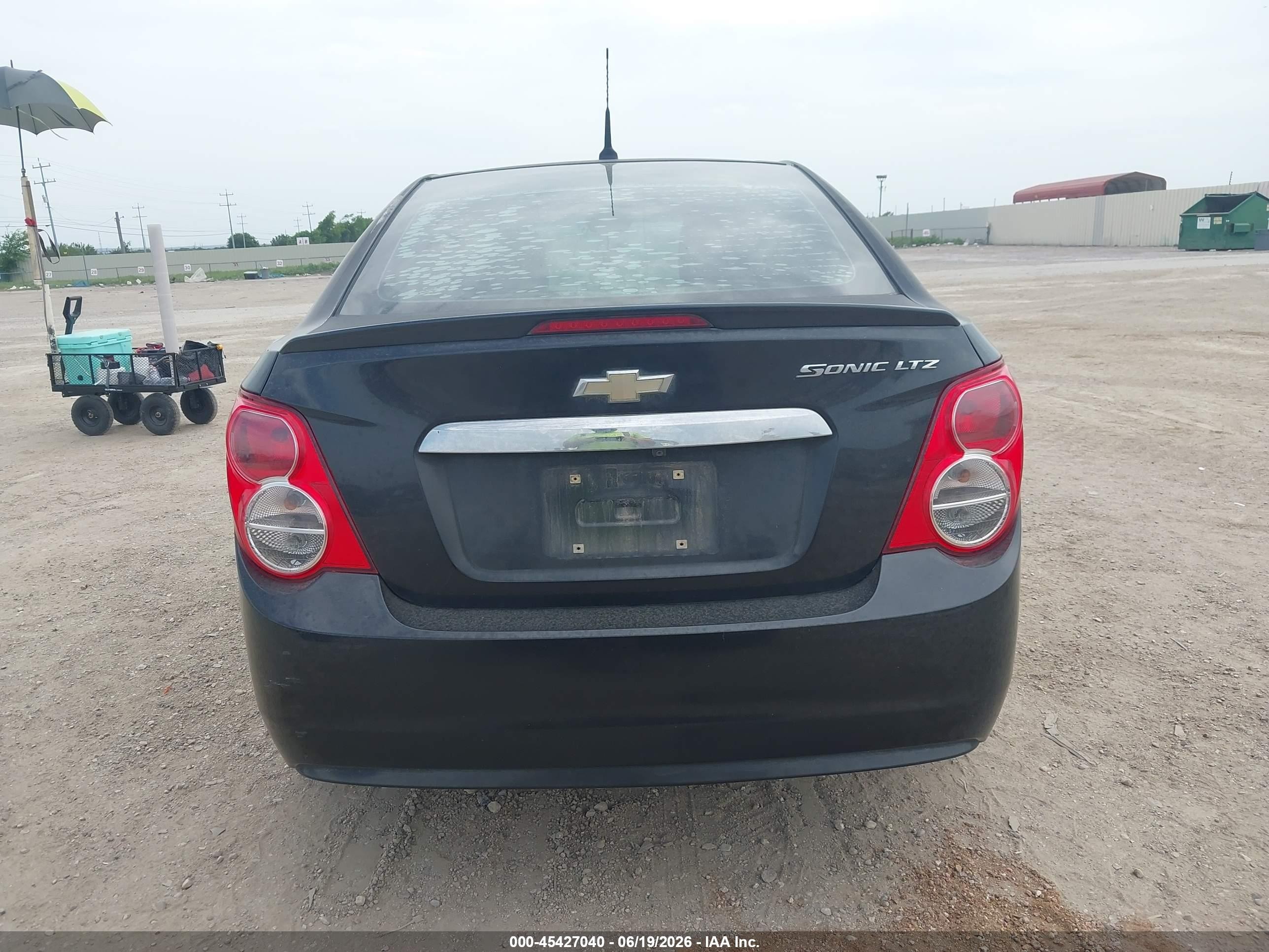 2014 Chevrolet Sonic Ltz Auto Black vin: 1G1JE5SH6E4184584