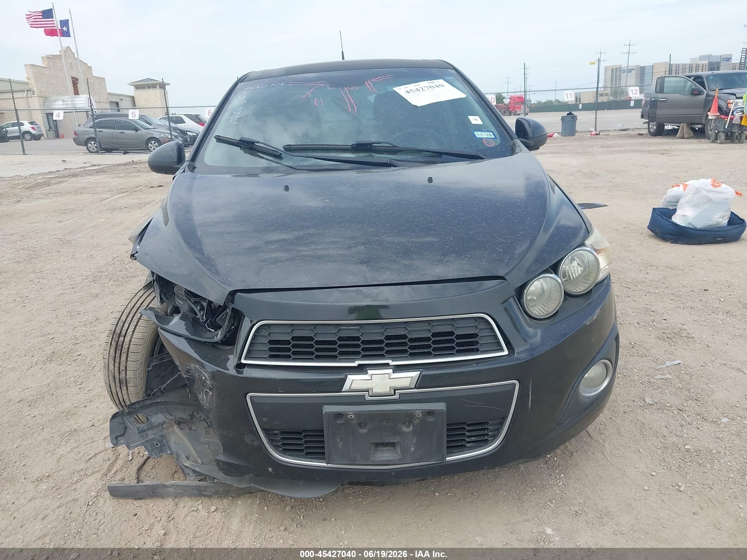 2014 Chevrolet Sonic Ltz Auto Black vin: 1G1JE5SH6E4184584