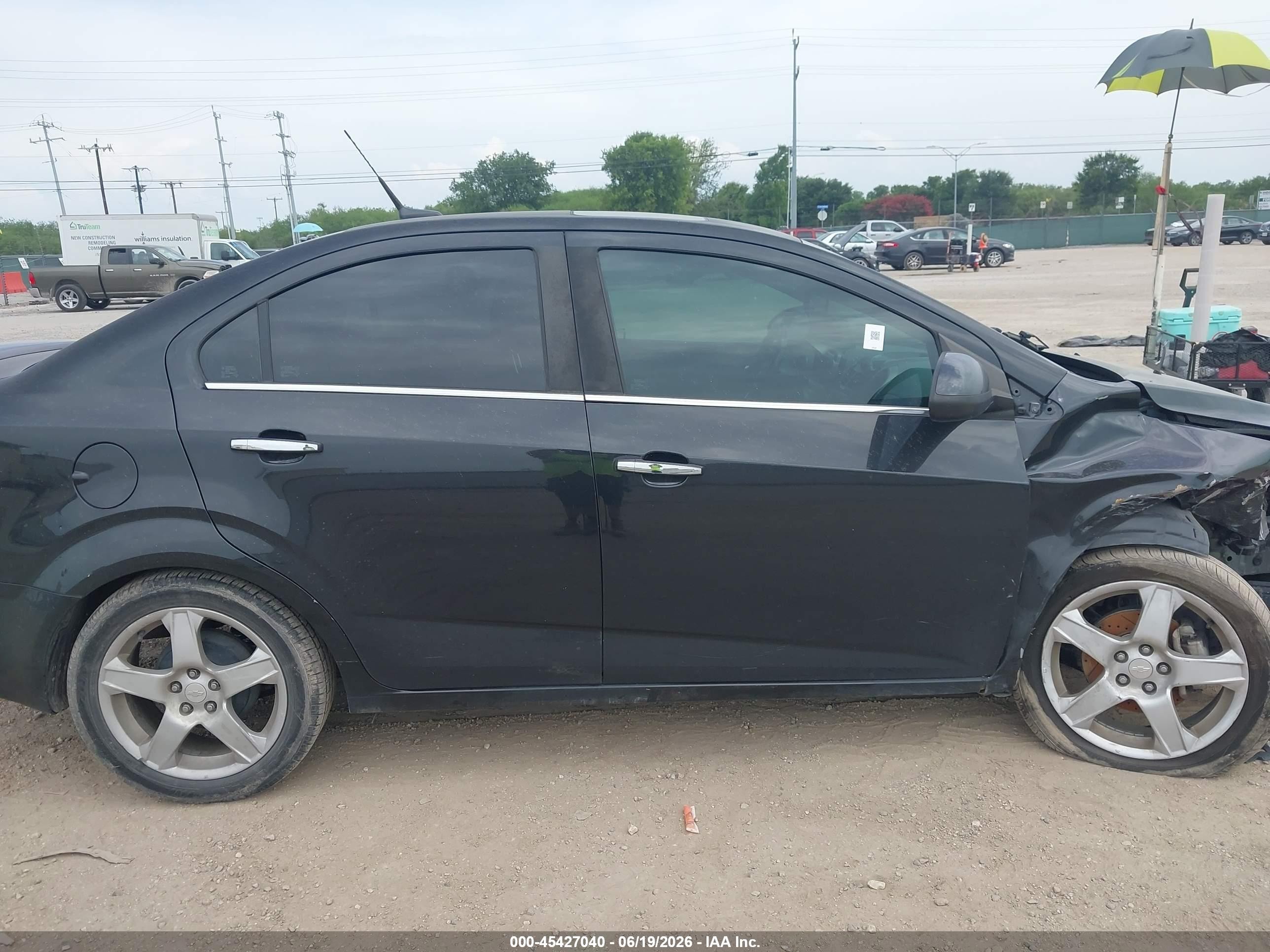 2014 Chevrolet Sonic Ltz Auto Black vin: 1G1JE5SH6E4184584
