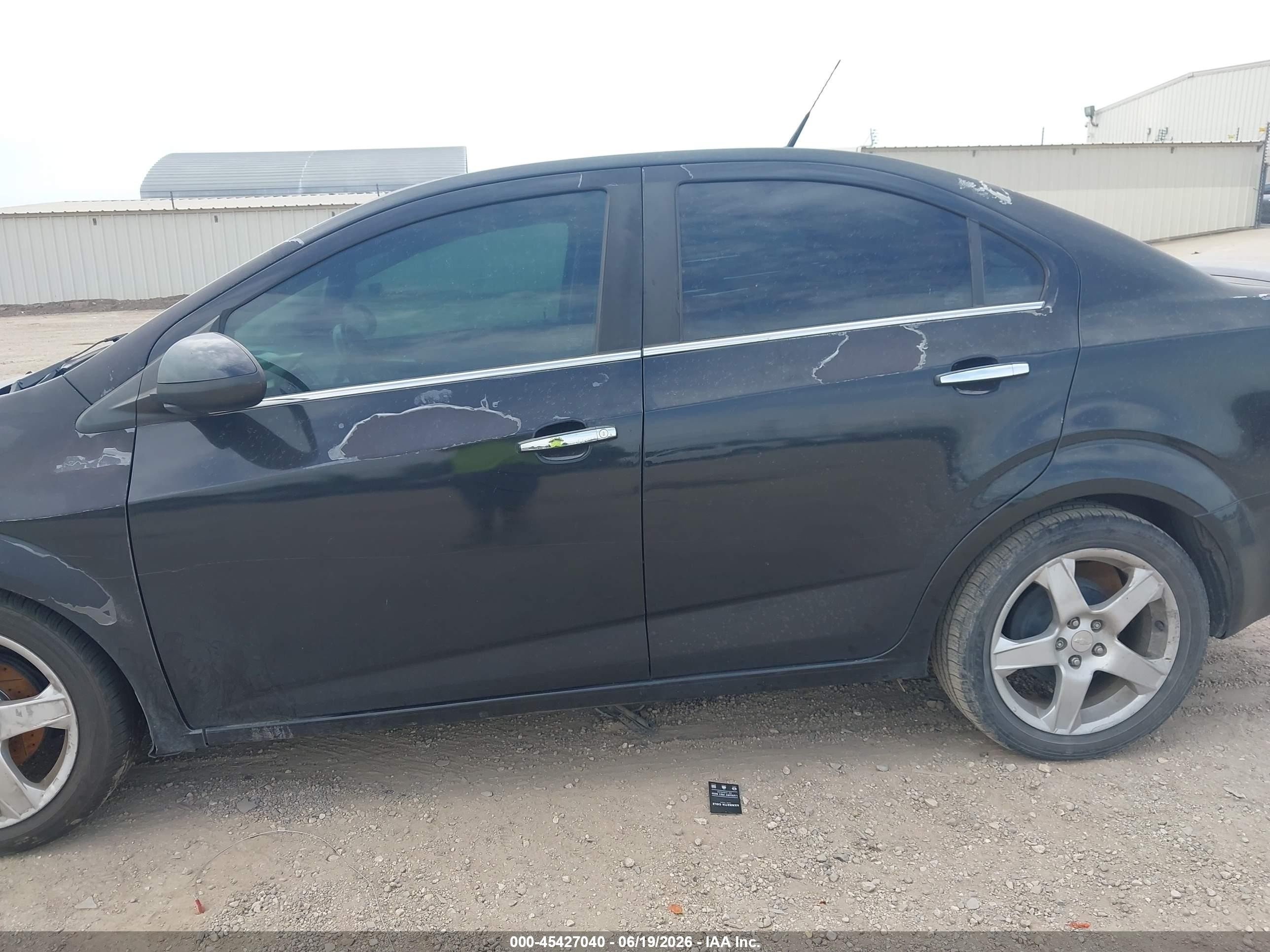 2014 Chevrolet Sonic Ltz Auto Black vin: 1G1JE5SH6E4184584