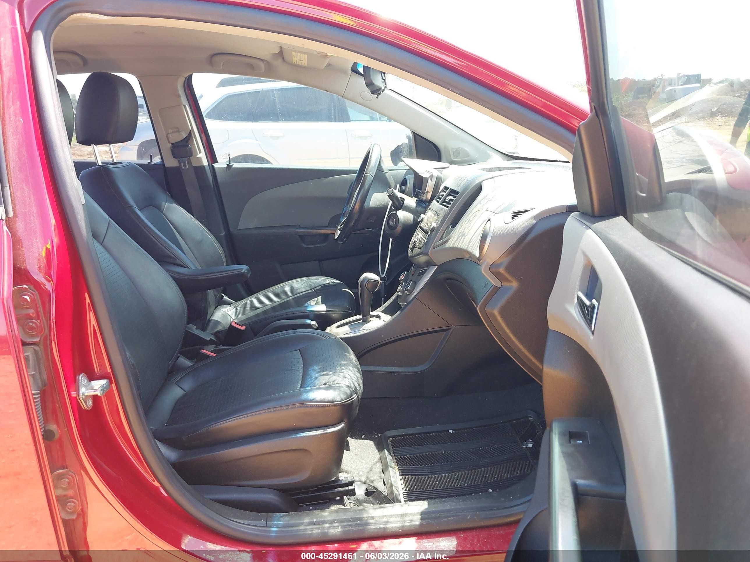 2012 Chevrolet Sonic 2lz Red vin: 1G1JE5SH9C4140513