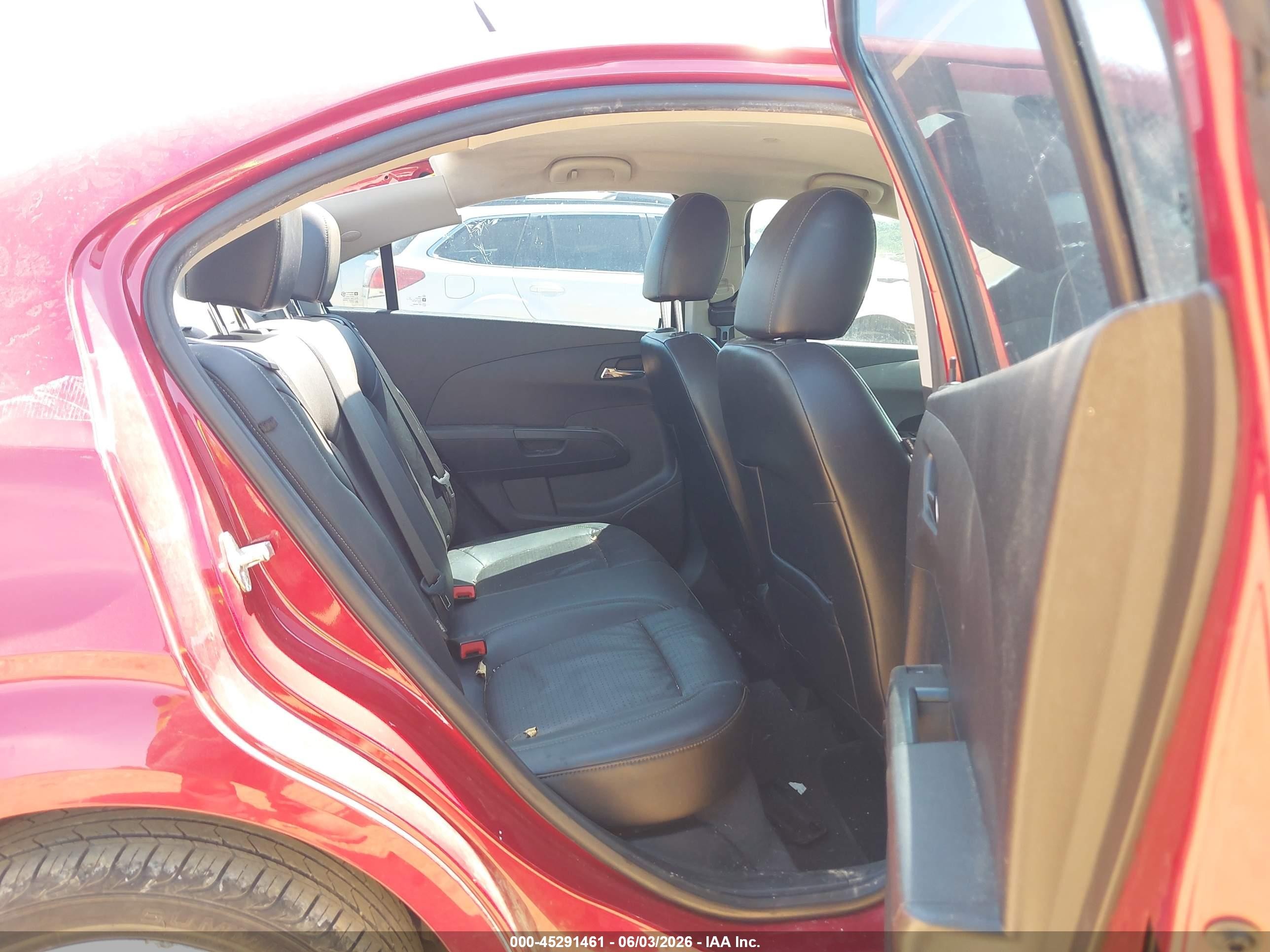 2012 Chevrolet Sonic 2lz Red vin: 1G1JE5SH9C4140513