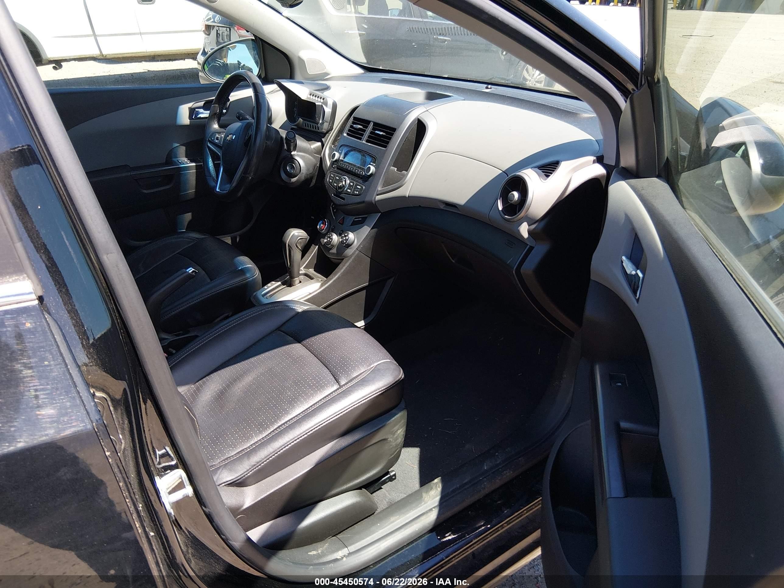2012 Chevrolet Sonic 2lz Black vin: 1G1JE5SH9C4169266