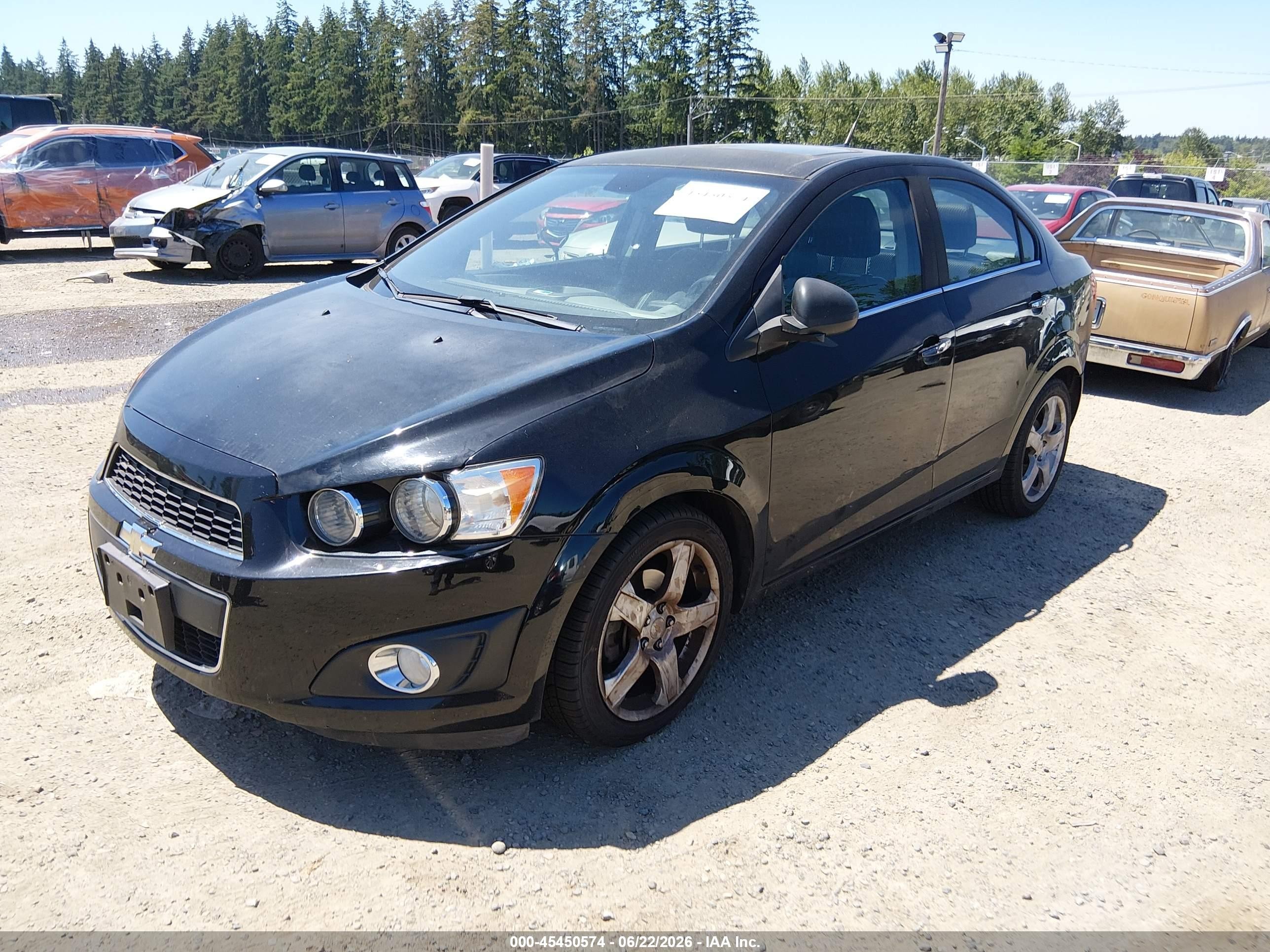 2012 Chevrolet Sonic 2lz Black vin: 1G1JE5SH9C4169266