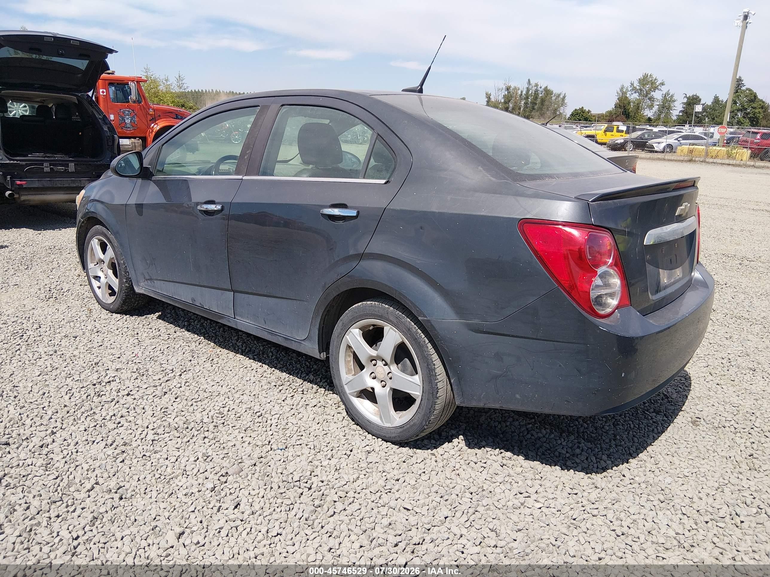 2014 Chevrolet Sonic Ltz Auto Black vin: 1G1JE5SH9E4119406