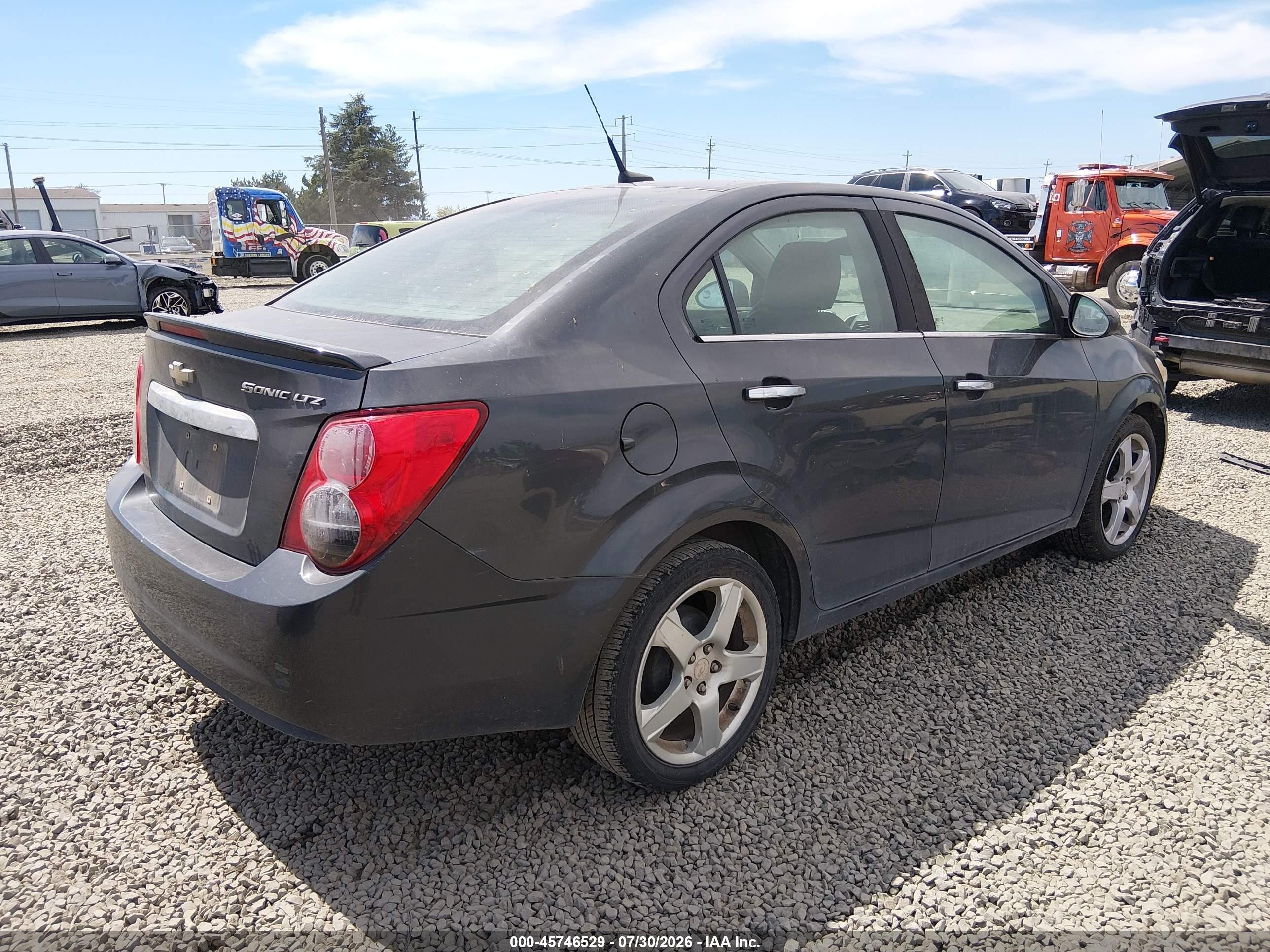 2014 Chevrolet Sonic Ltz Auto Black vin: 1G1JE5SH9E4119406
