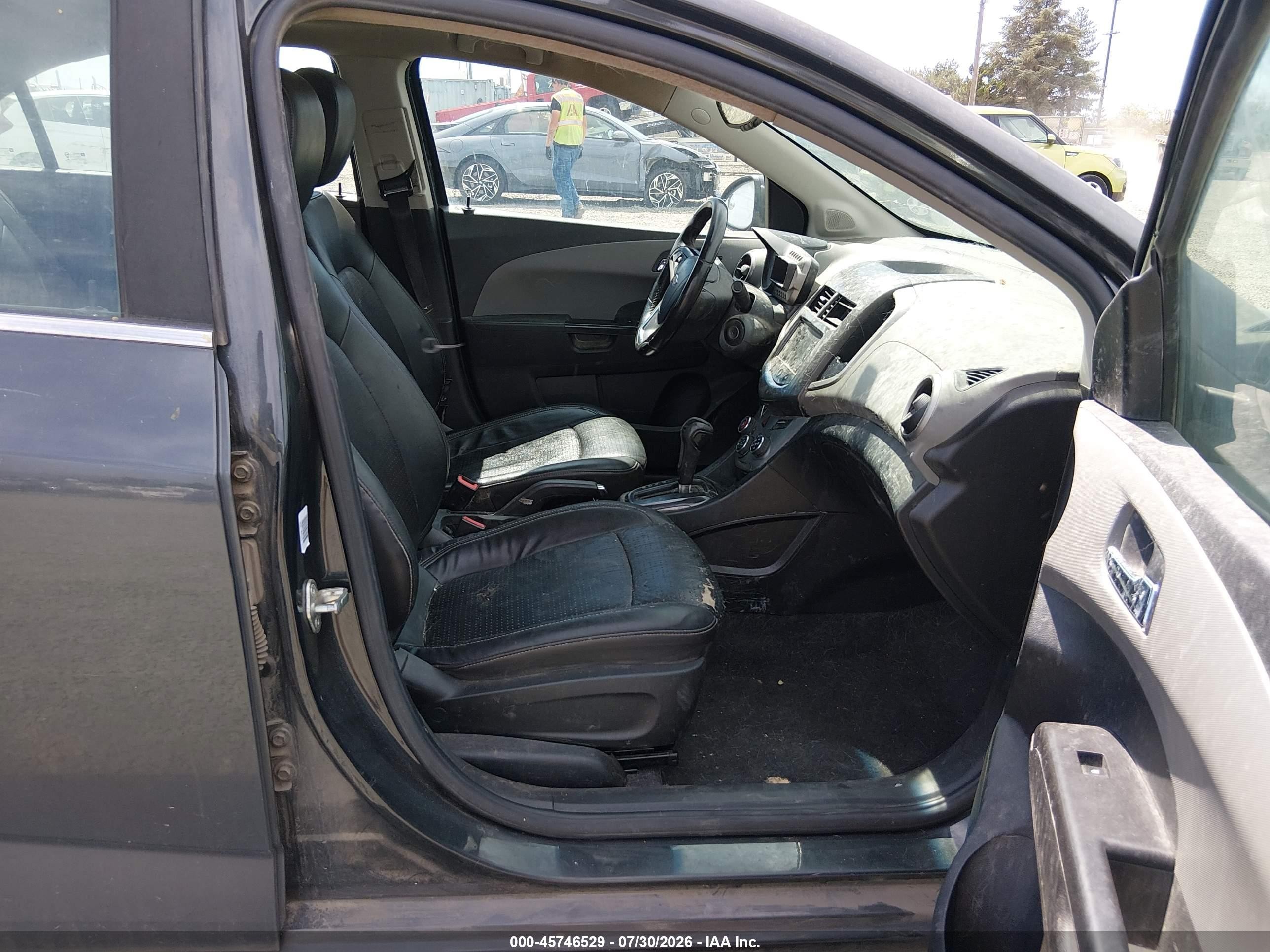 2014 Chevrolet Sonic Ltz Auto Black vin: 1G1JE5SH9E4119406