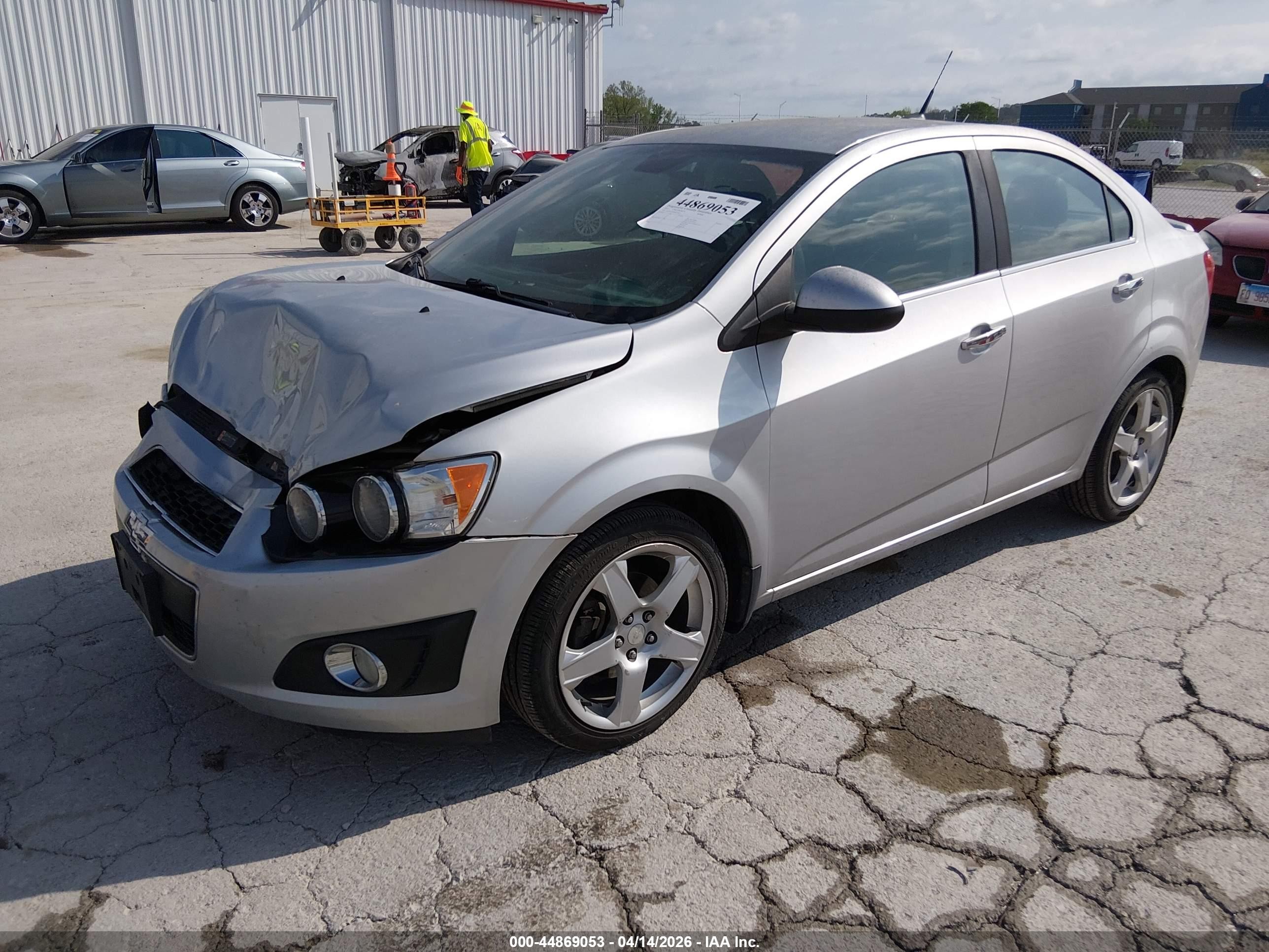 2013 Chevrolet Sonic Ltz Auto Silver vin: 1G1JE5SHXD4195425