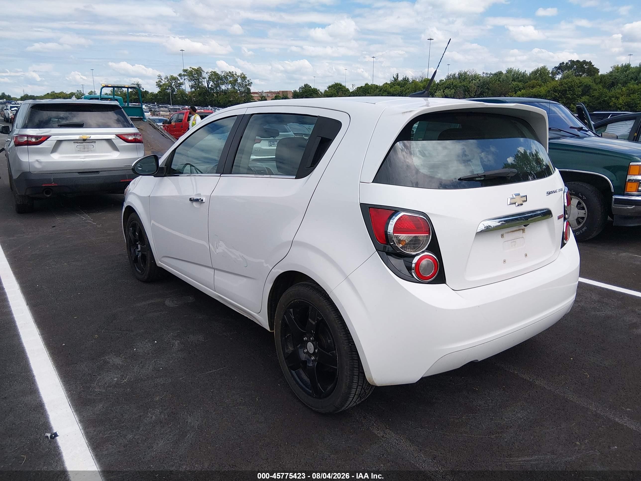 2014 Chevrolet Sonic Ltz Auto Белый vin: 1G1JE6SB0E4134894