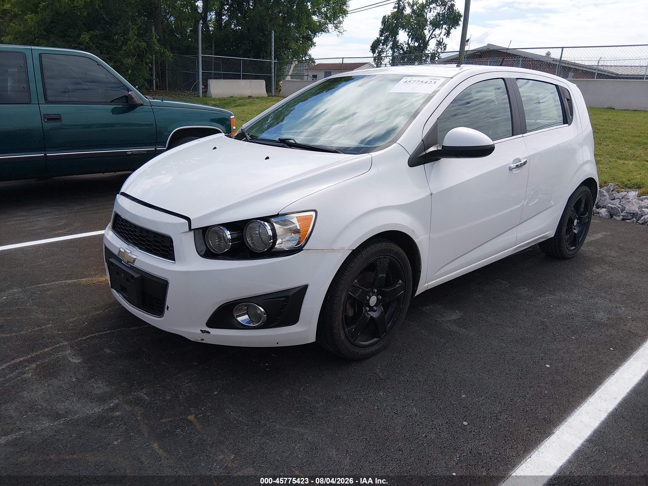 2014 Chevrolet Sonic Ltz Auto Белый vin: 1G1JE6SB0E4134894