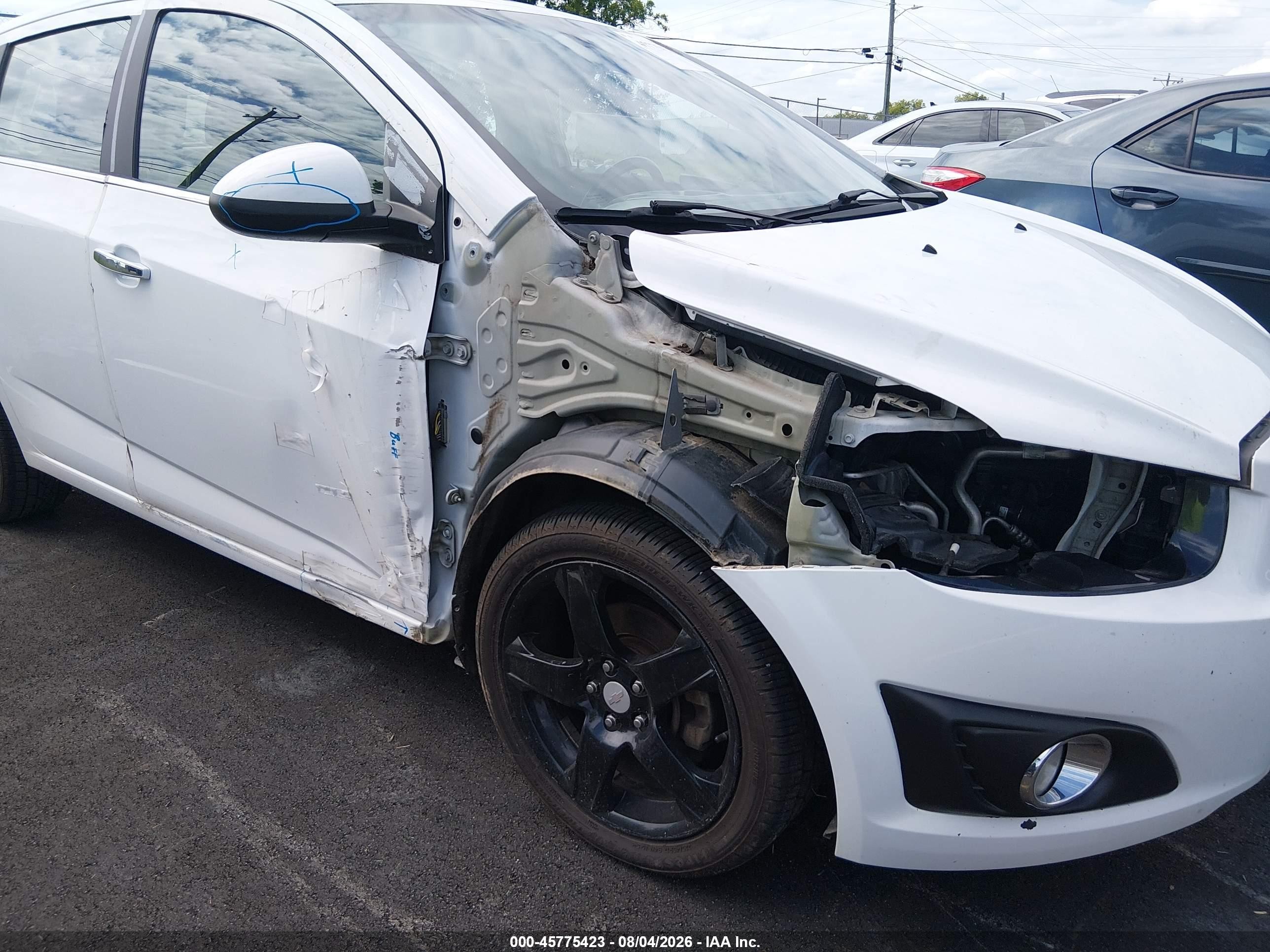2014 Chevrolet Sonic Ltz Auto Белый vin: 1G1JE6SB0E4134894
