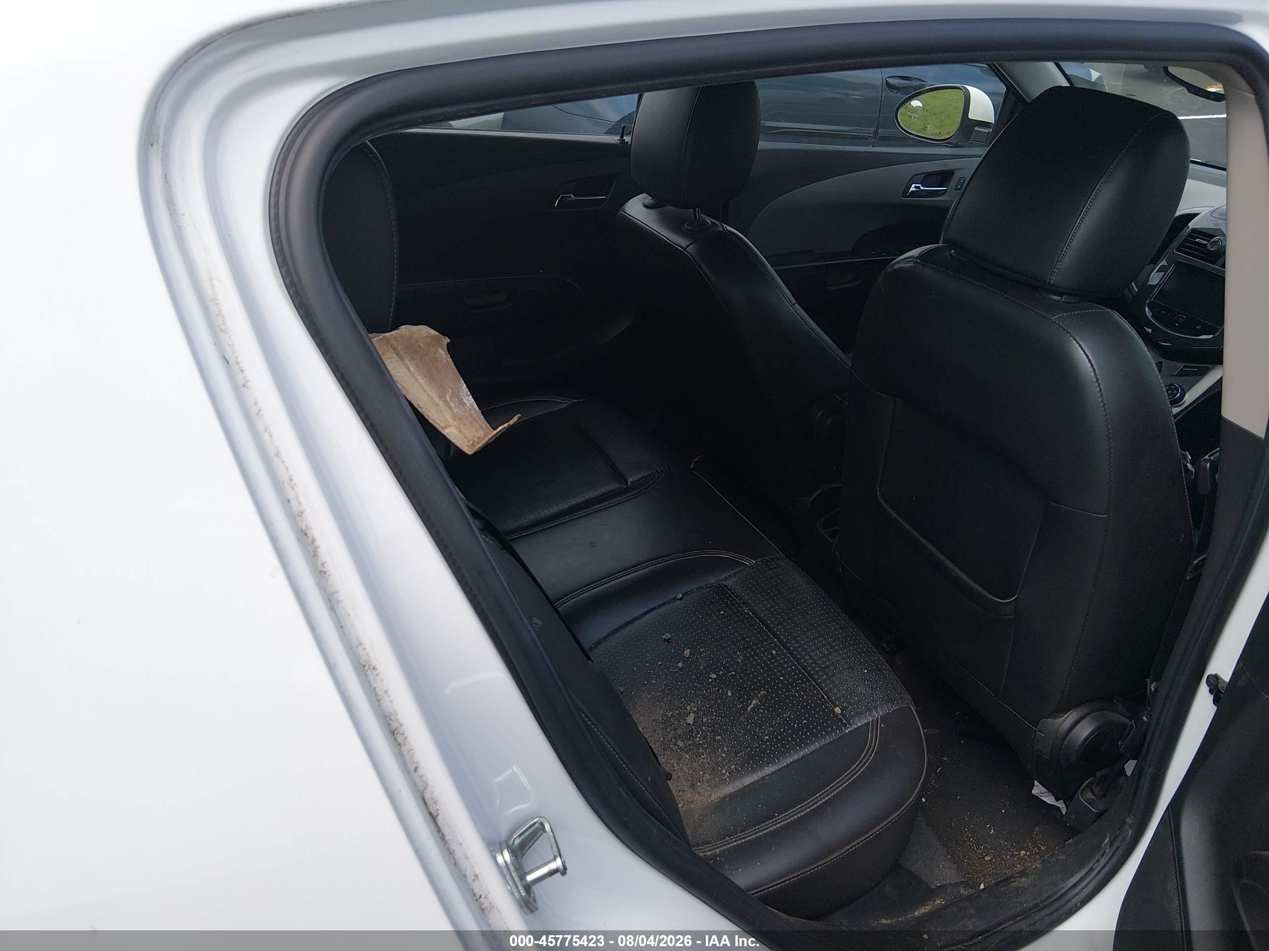 2014 Chevrolet Sonic Ltz Auto Белый vin: 1G1JE6SB0E4134894