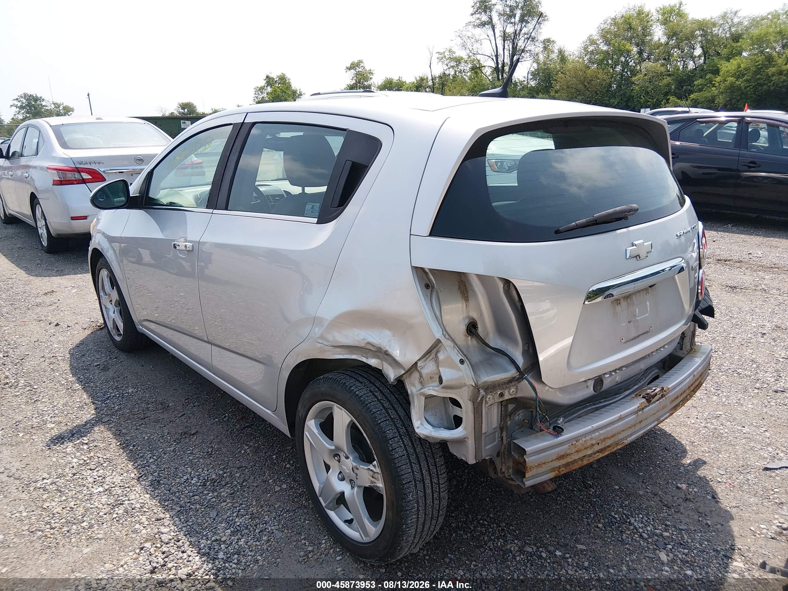 2014 Chevrolet Sonic Ltz Auto Silver vin: 1G1JE6SB1E4176409
