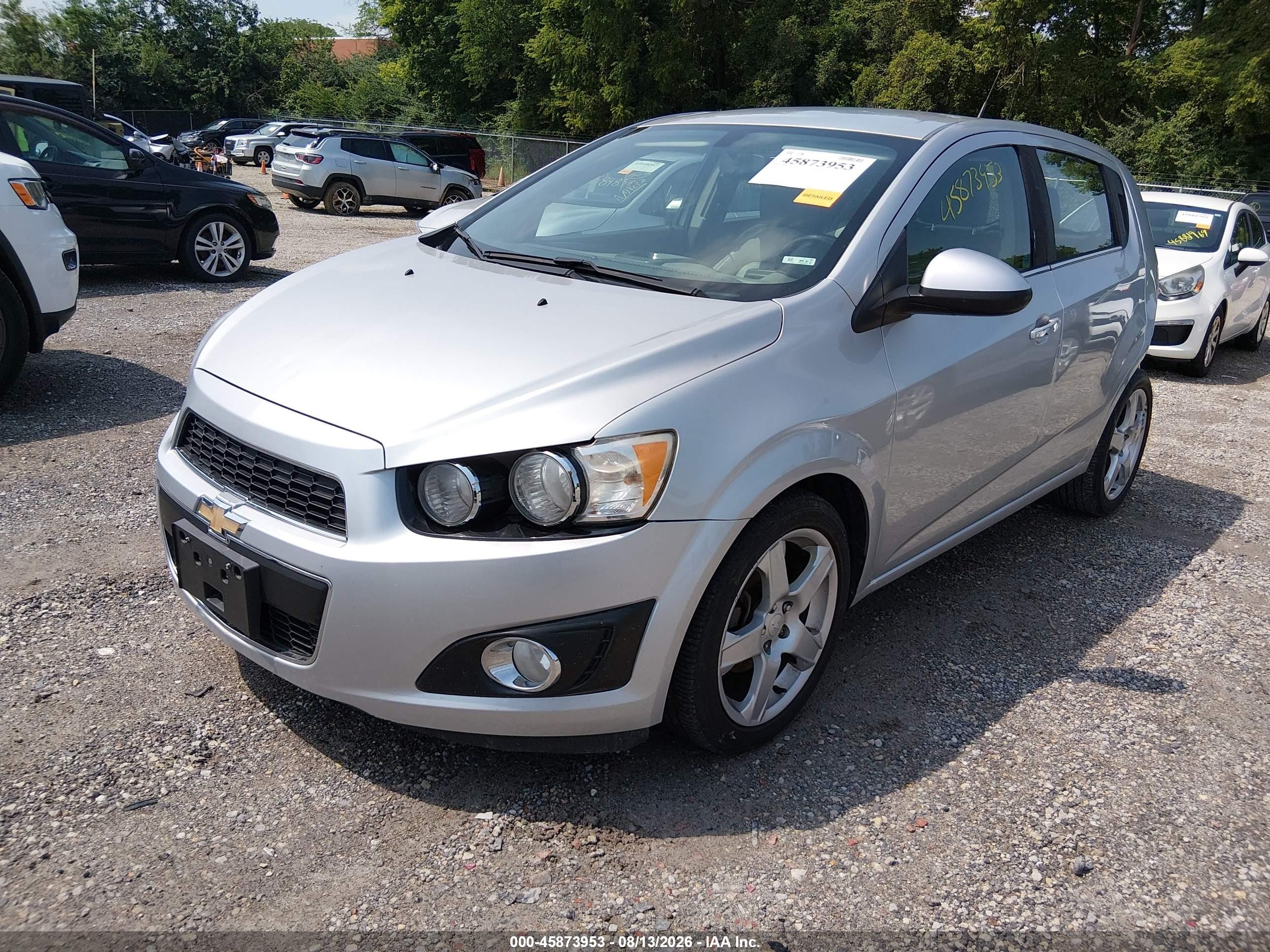 2014 Chevrolet Sonic Ltz Auto Silver vin: 1G1JE6SB1E4176409