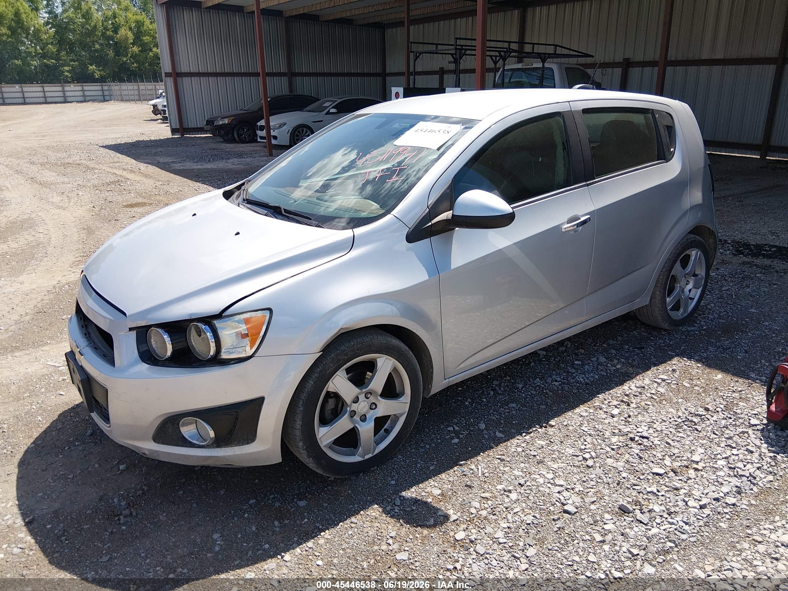 2015 Chevrolet Sonic Ltz Auto Silver vin: 1G1JE6SB1F4107673