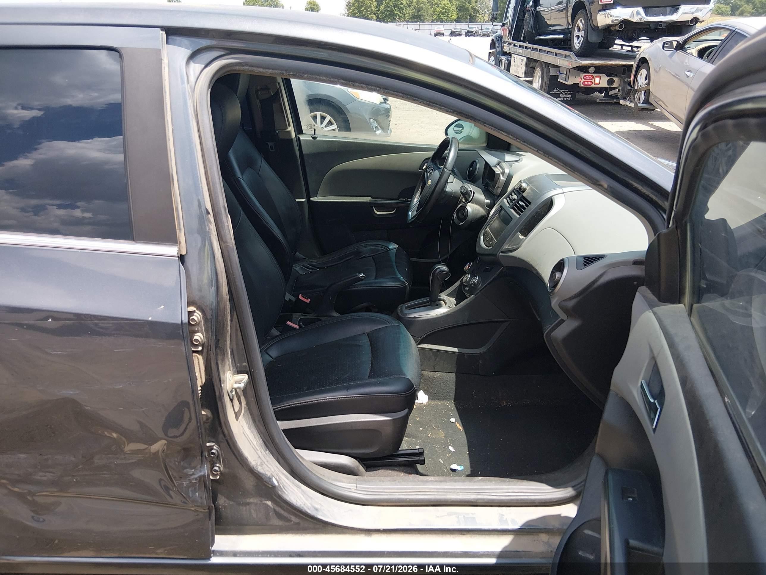 2013 Chevrolet Sonic Ltz Auto Gray vin: 1G1JE6SB2D4137990