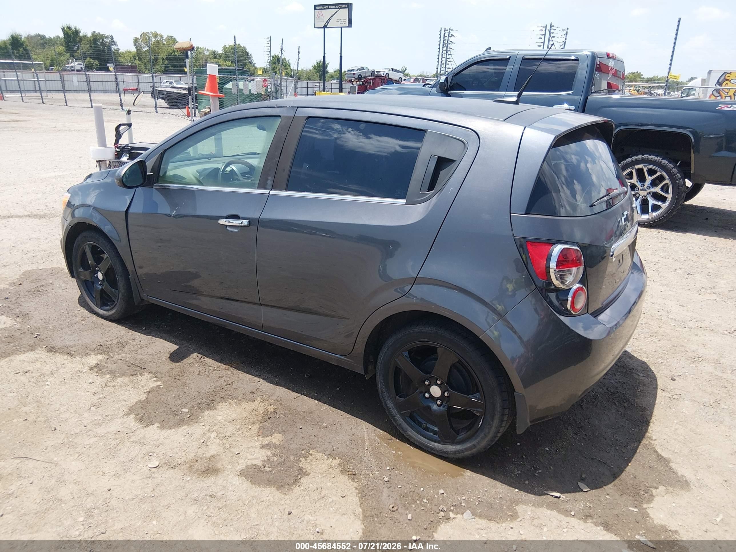 2013 Chevrolet Sonic Ltz Auto Gray vin: 1G1JE6SB2D4137990