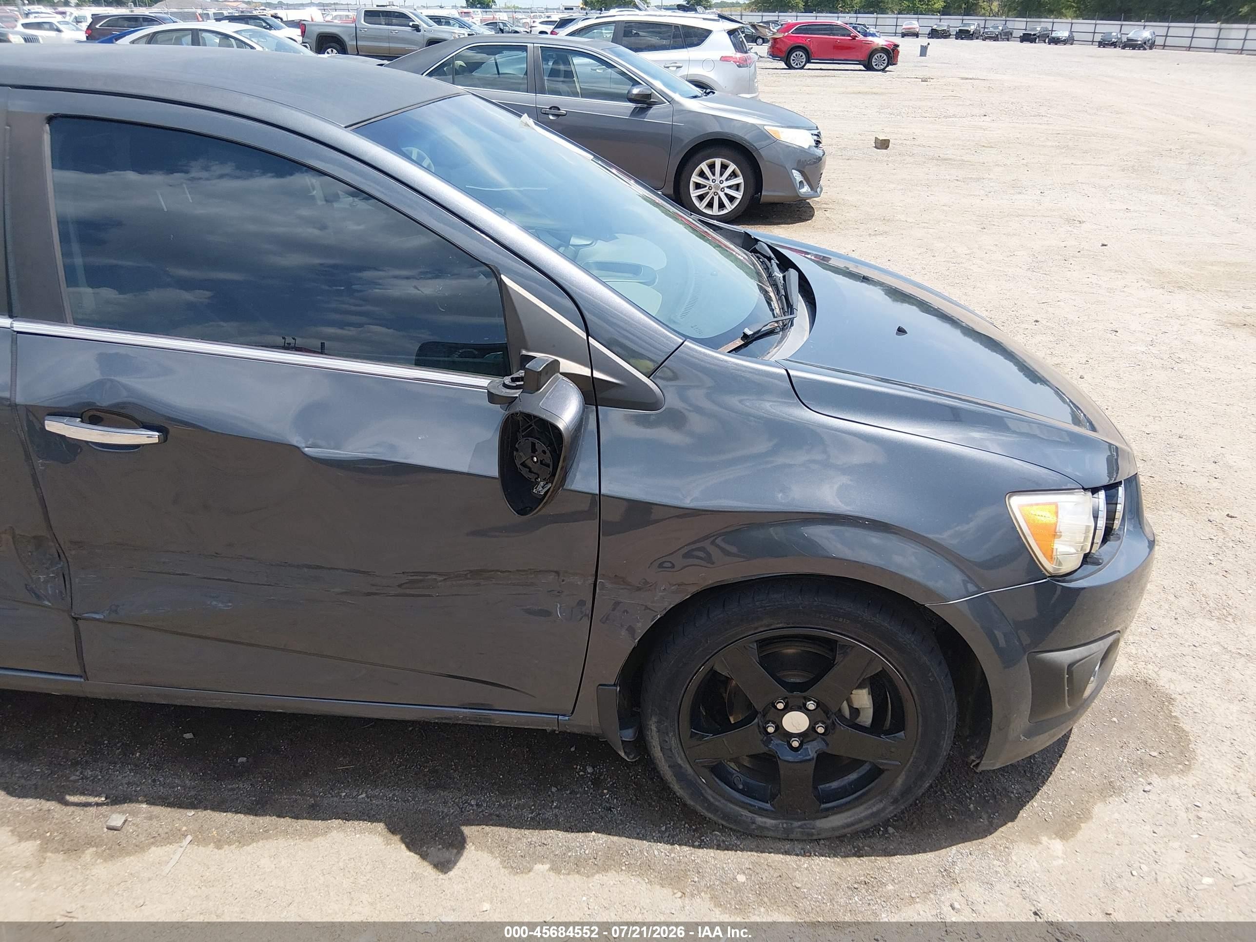 2013 Chevrolet Sonic Ltz Auto Gray vin: 1G1JE6SB2D4137990