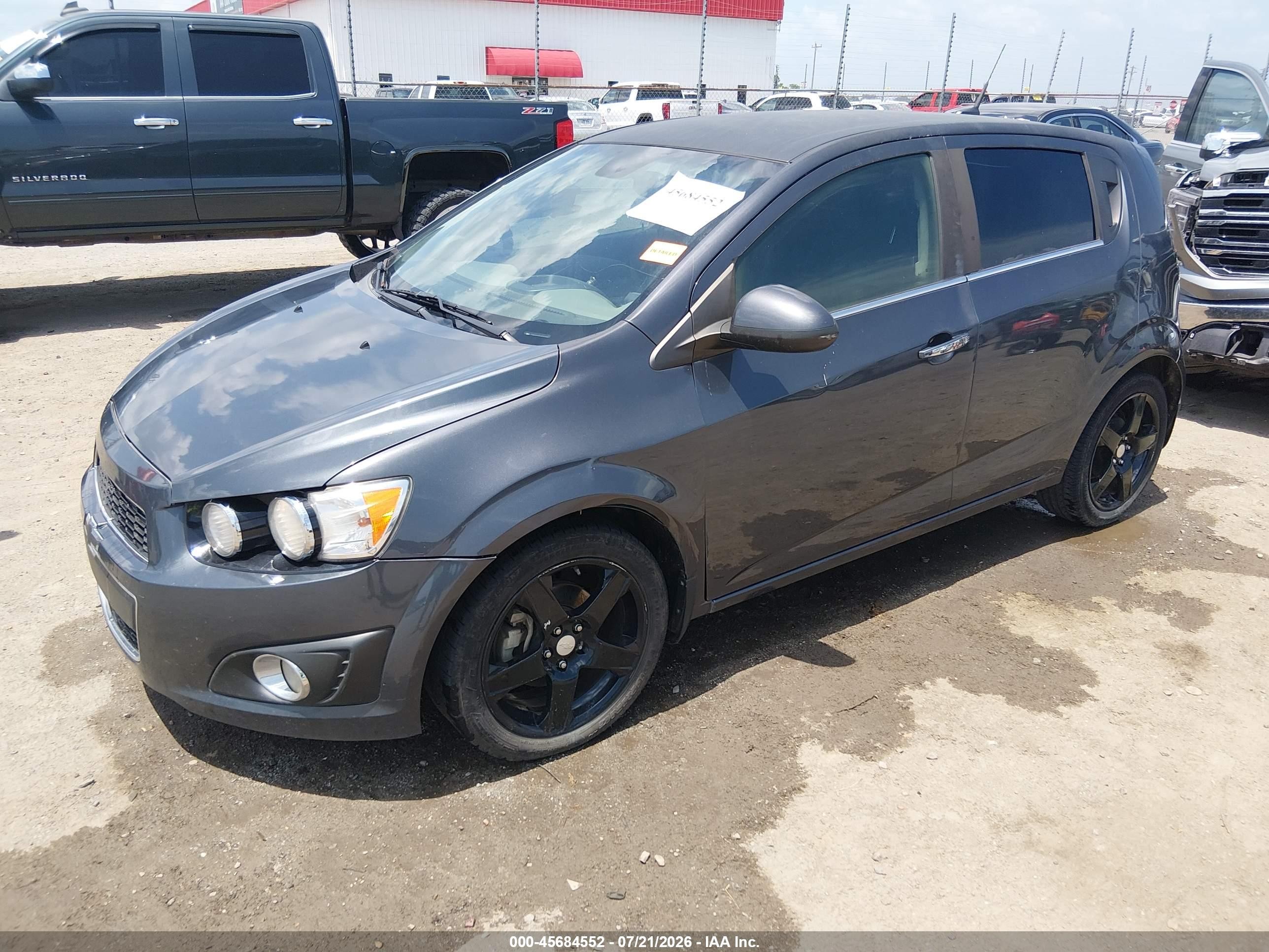 2013 Chevrolet Sonic Ltz Auto Gray vin: 1G1JE6SB2D4137990
