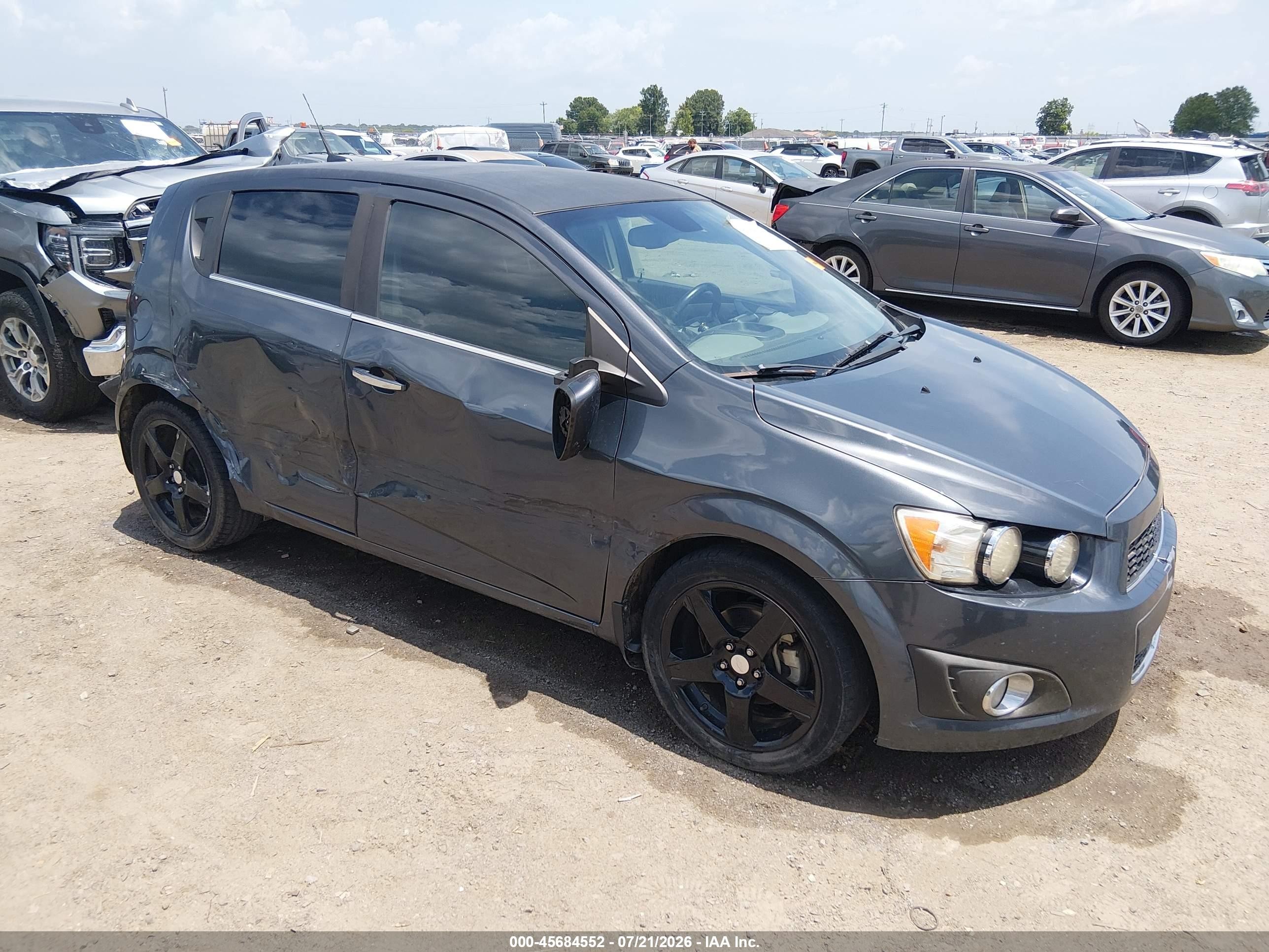 2013 Chevrolet Sonic Ltz Auto Gray vin: 1G1JE6SB2D4137990